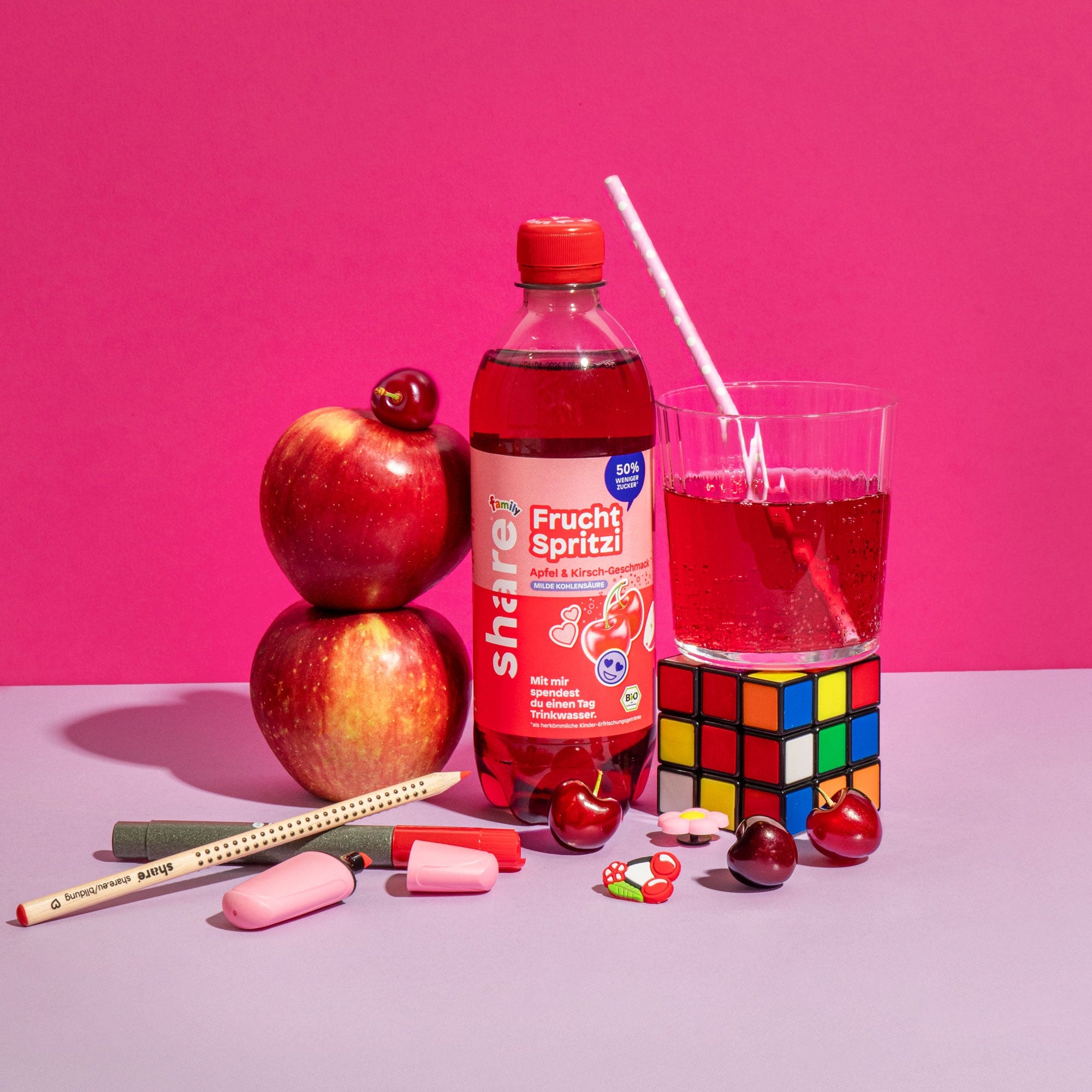 Family Bio Frucht Spritzi Apfel & Kirsch-Geschmack