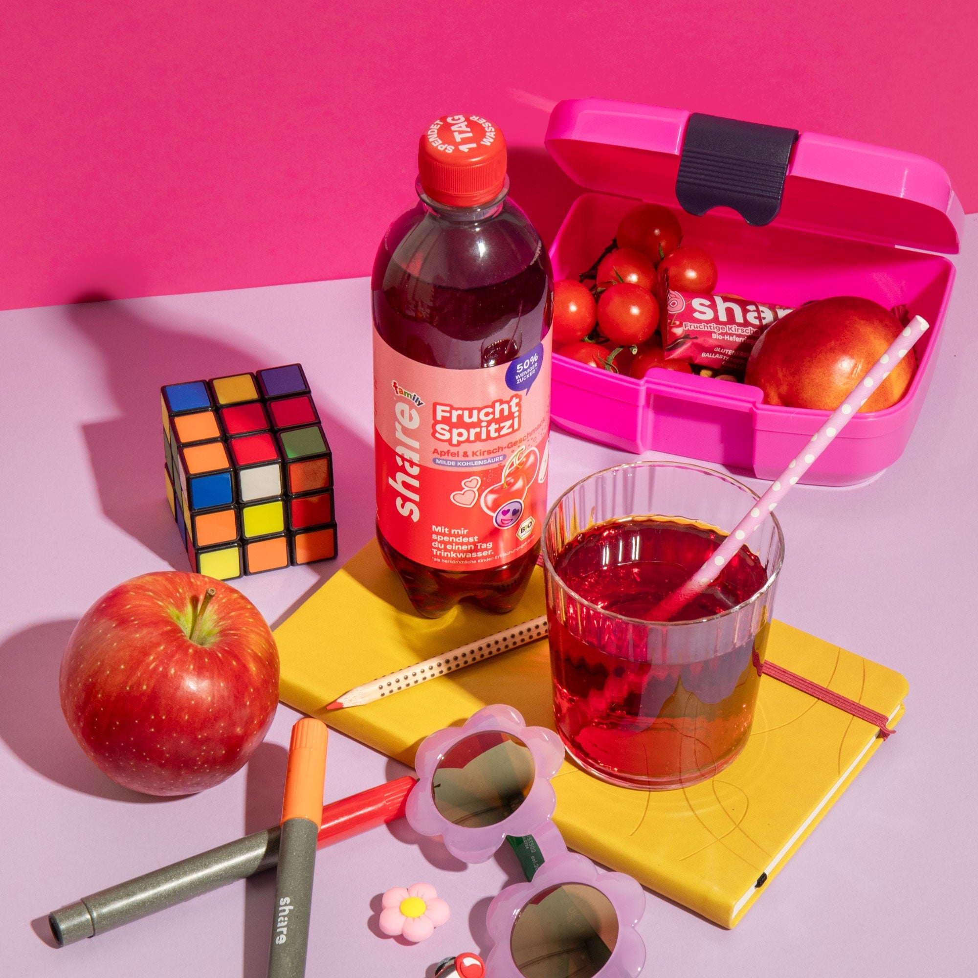 Family Bio Frucht Spritzi Apfel & Kirsch-Geschmack