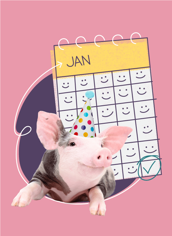 <p>Ein Monat vegane Ernährung schützt 30 Tiere</p>