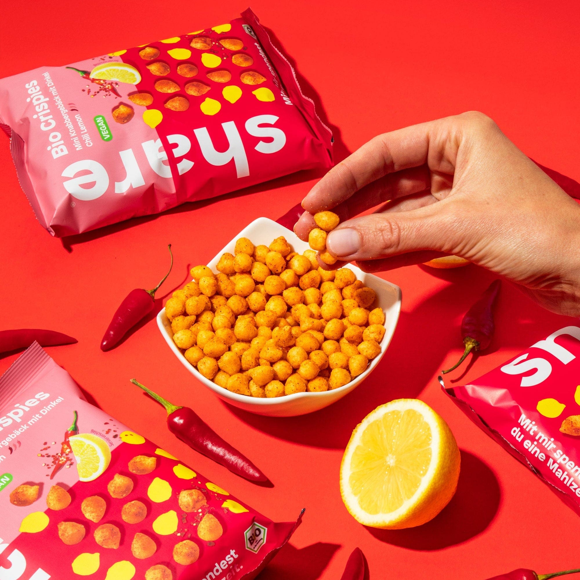 share Chips Bio Crispies Chili Lemon 8x100g