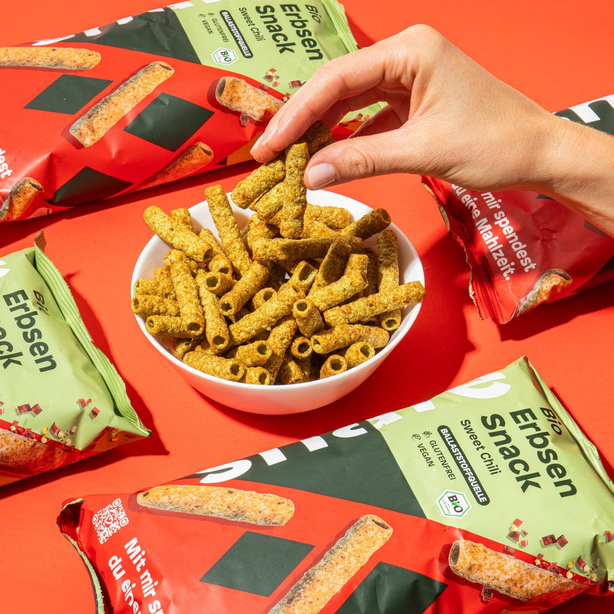 share Chips Bio Erbsen Snack Sweet Chili 6x75g