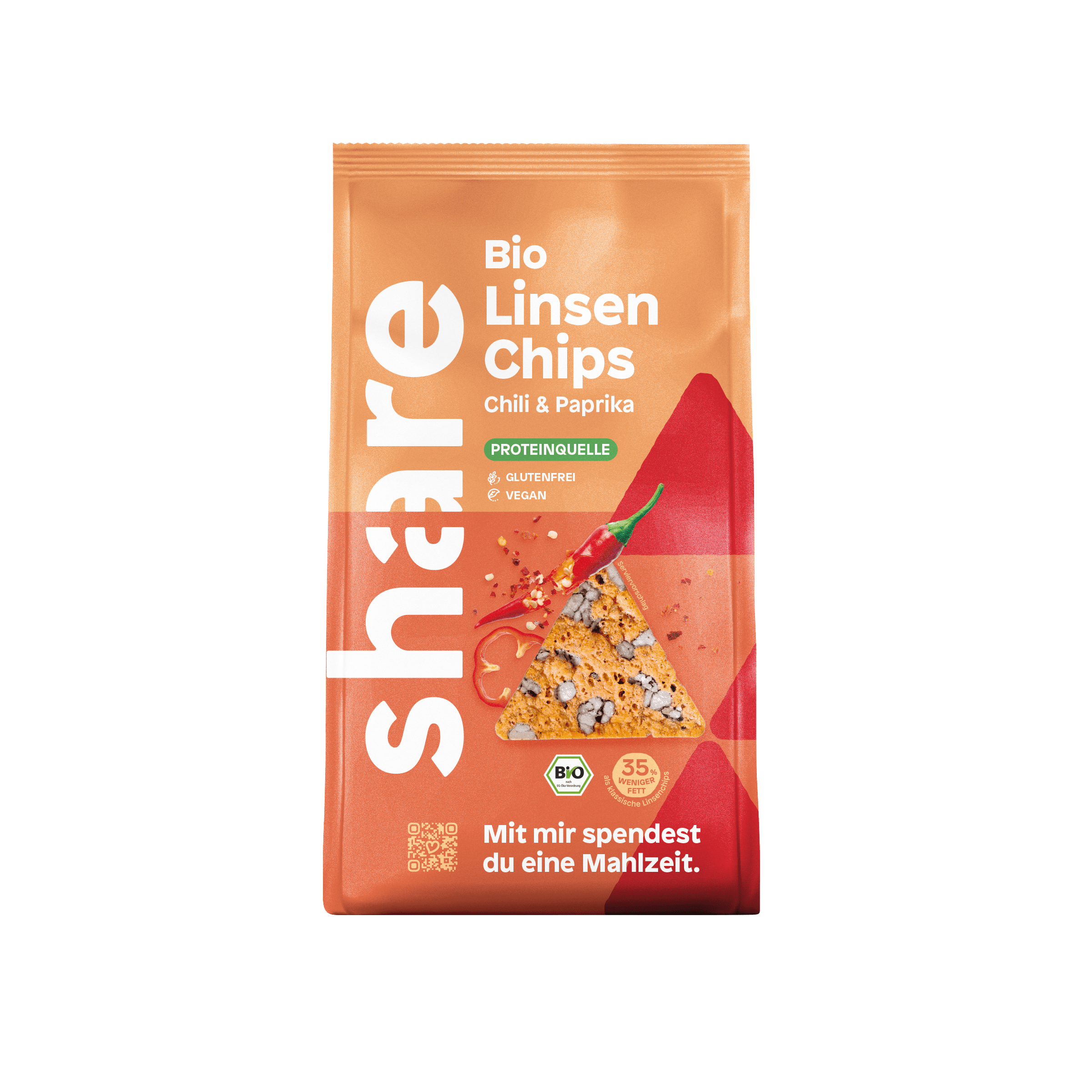 share Chips Bio Linsenchips Chili & Paprika 6x80g