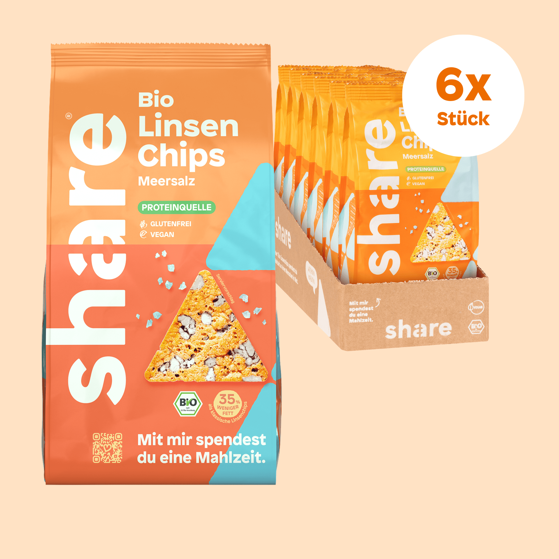 share Chips Bio Linsenchips Meersalz 6x80g