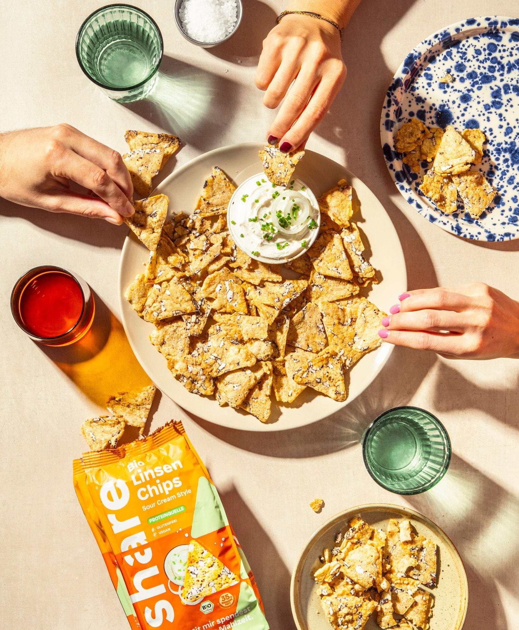 share Chips Bio Linsenchips Sour Cream Style 6x80g