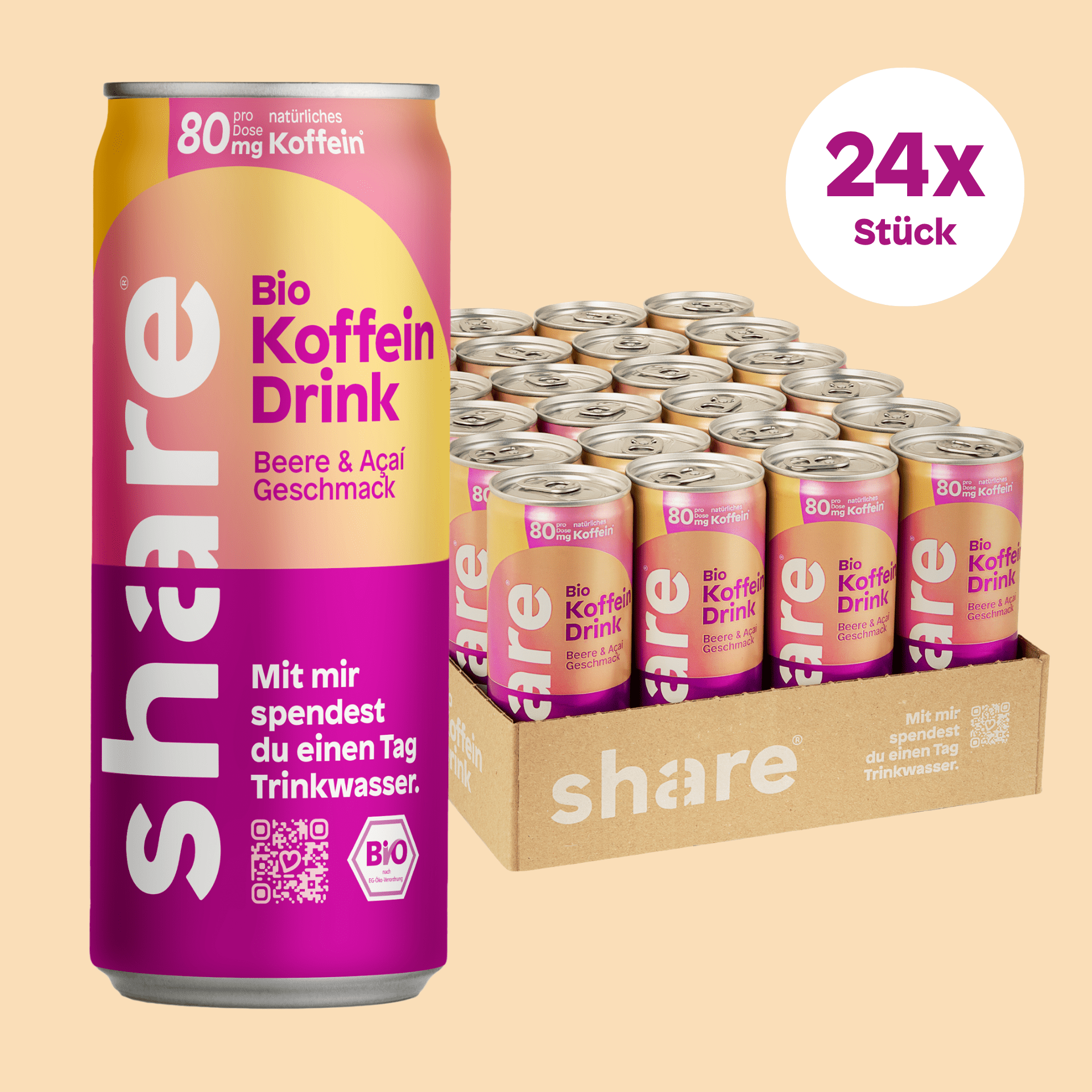 Bio Koffein Drink Beere & Acai