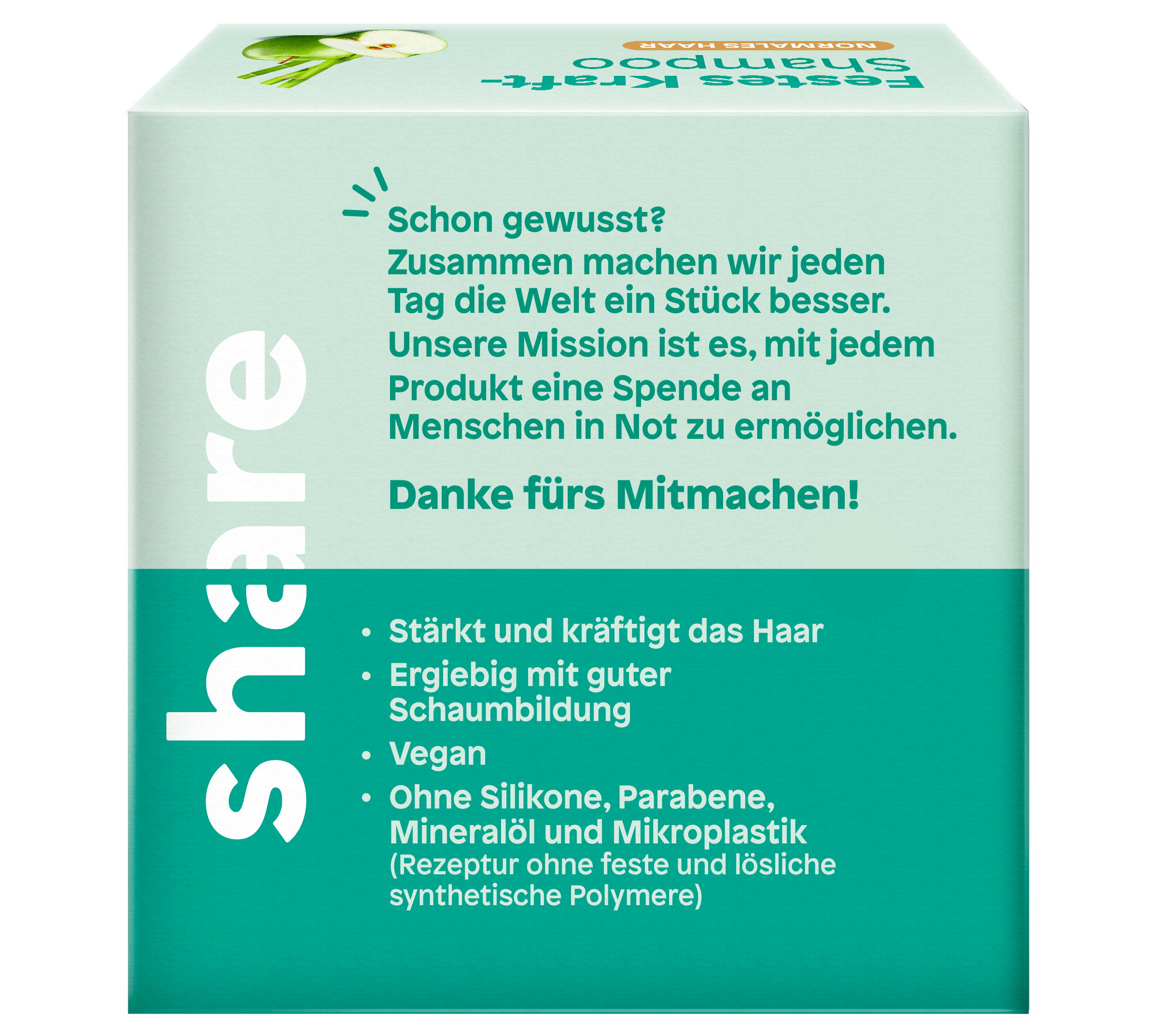 share Festes Shampoo Festes Shampoo Grüner Apfel & Bambus 6x60g