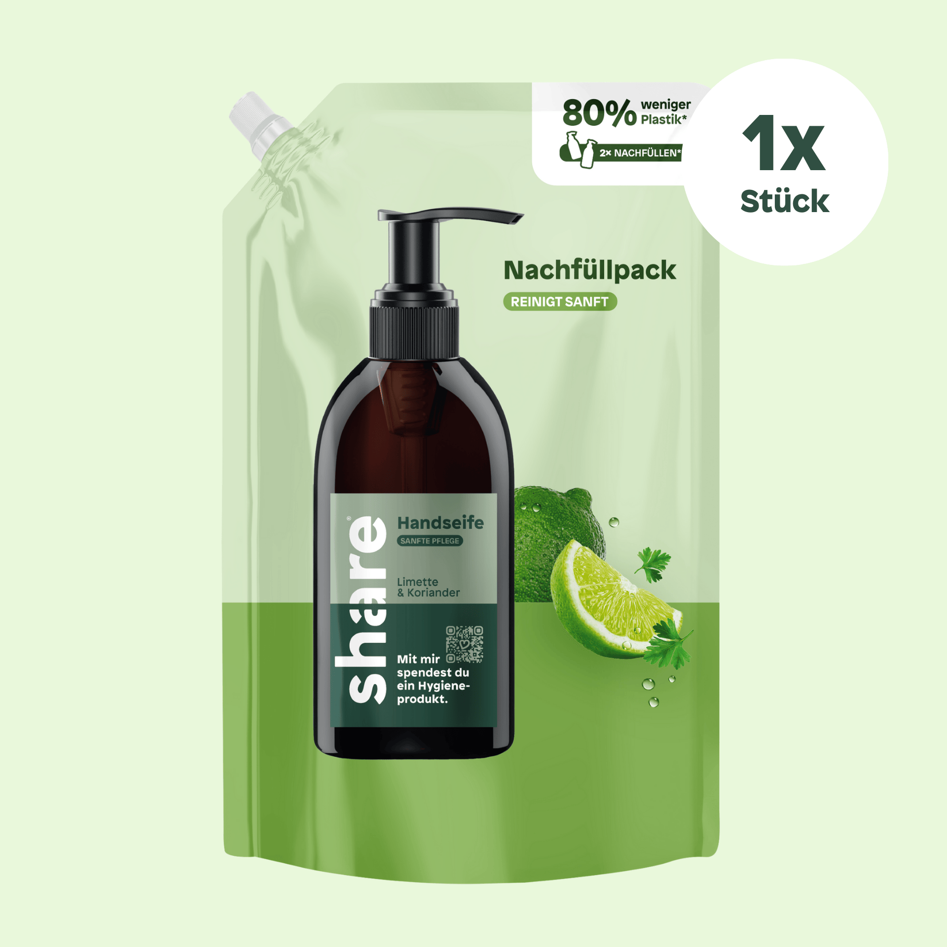 share Flüssigseife Flüssigseife Nachfüllbeutel Limette & Koriander 1x500ml 1x500ml