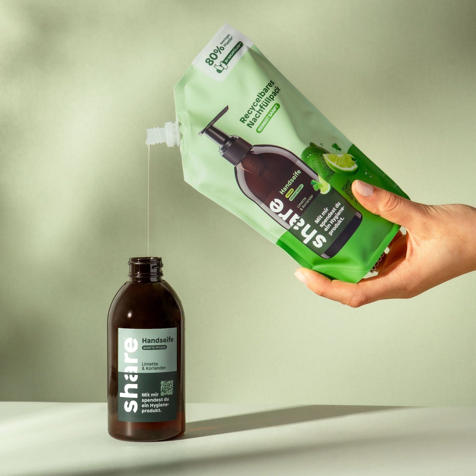 share Flüssigseife Flüssigseife Nachfüllbeutel Limette & Koriander 6x500ml