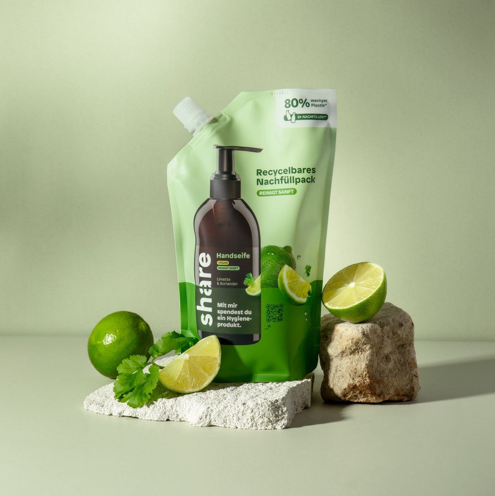 share Flüssigseife Flüssigseife Nachfüllbeutel Limette & Koriander 6x500ml