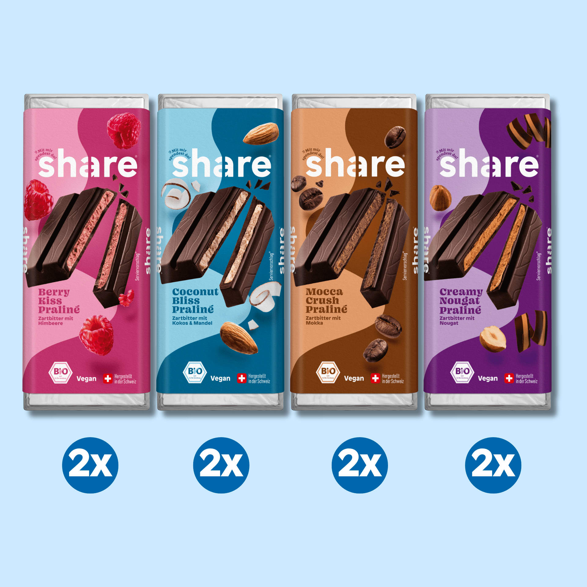 share GmbH Vegane Schokoladen Probierpaket