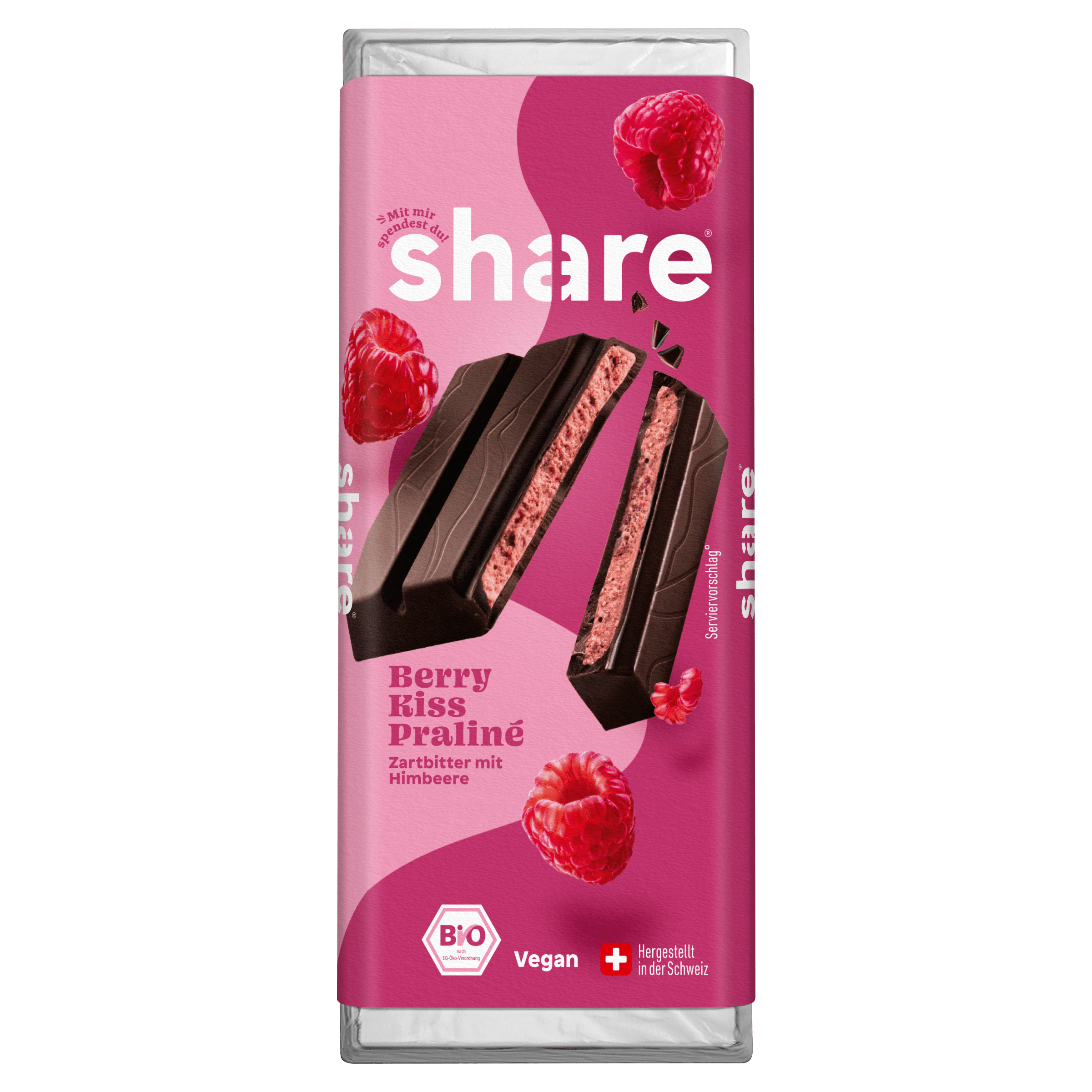share GmbH Vegane Schokoladentafel Berry Kiss Praliné 1x80g