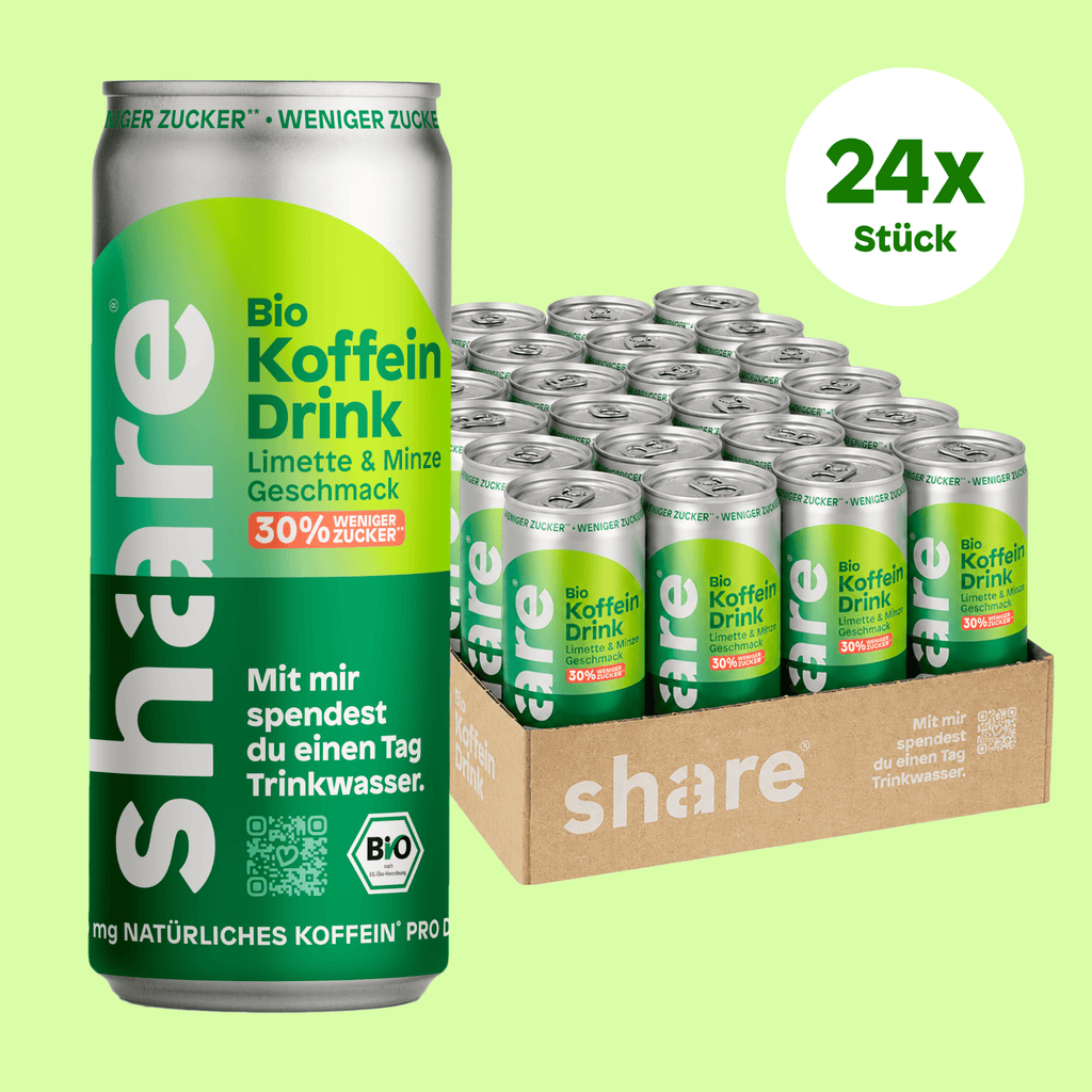 Bio Koffein Drink Limette & Minze 24x250ml