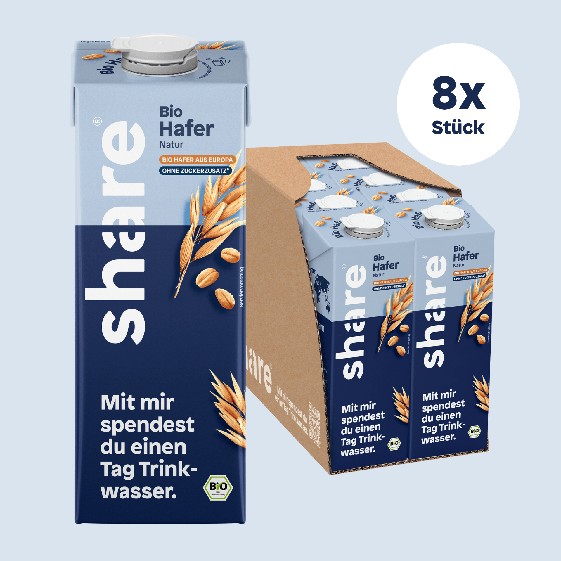 share Milchalternativen Bio Haferdrink 8x1,0L