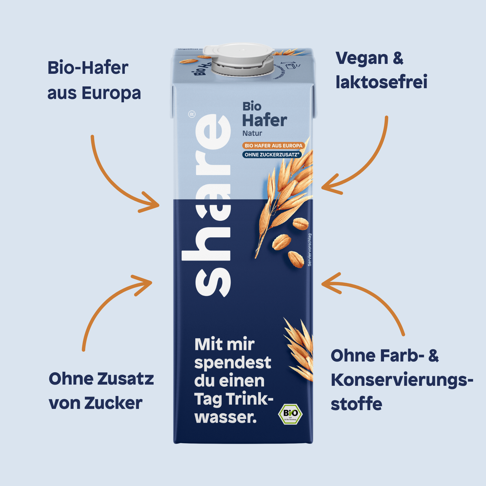 share Milchalternativen Bio Haferdrink 8x1,0L