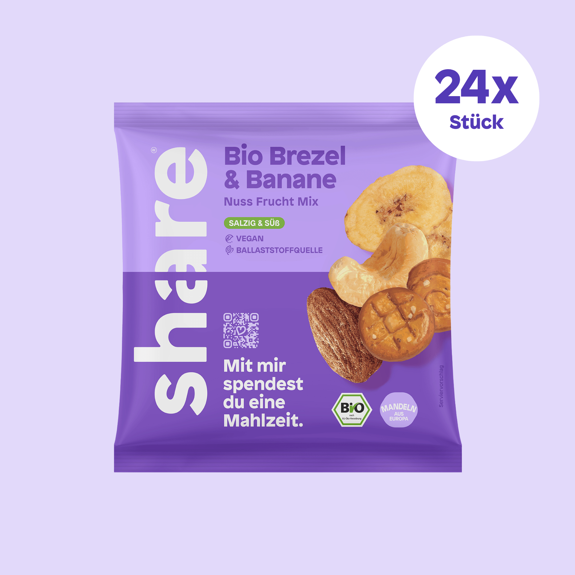 share Nuss-Frucht-Mischungen Bio Nuss-Frucht-Mischung Brezel & Banane 24x50g