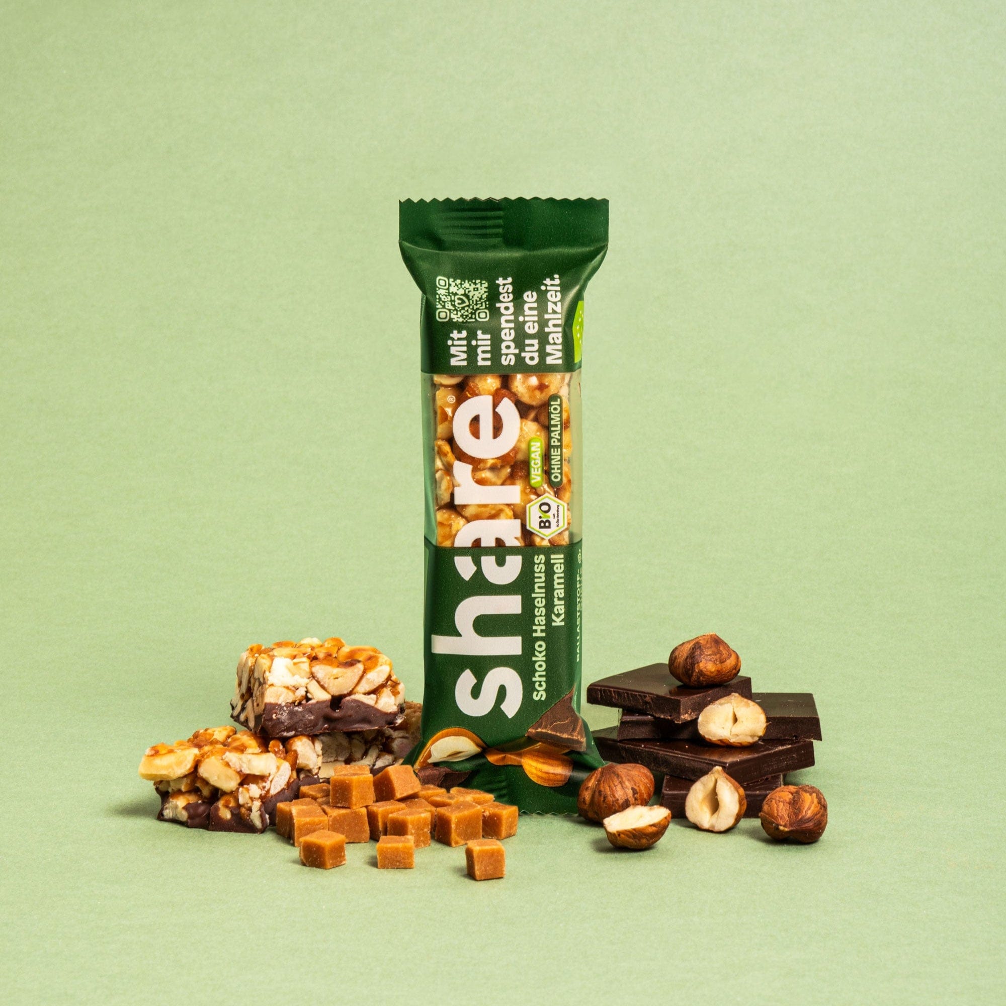 share Nussriegel Bio Nussriegel Schoko Haselnuss Karamell 15x35g