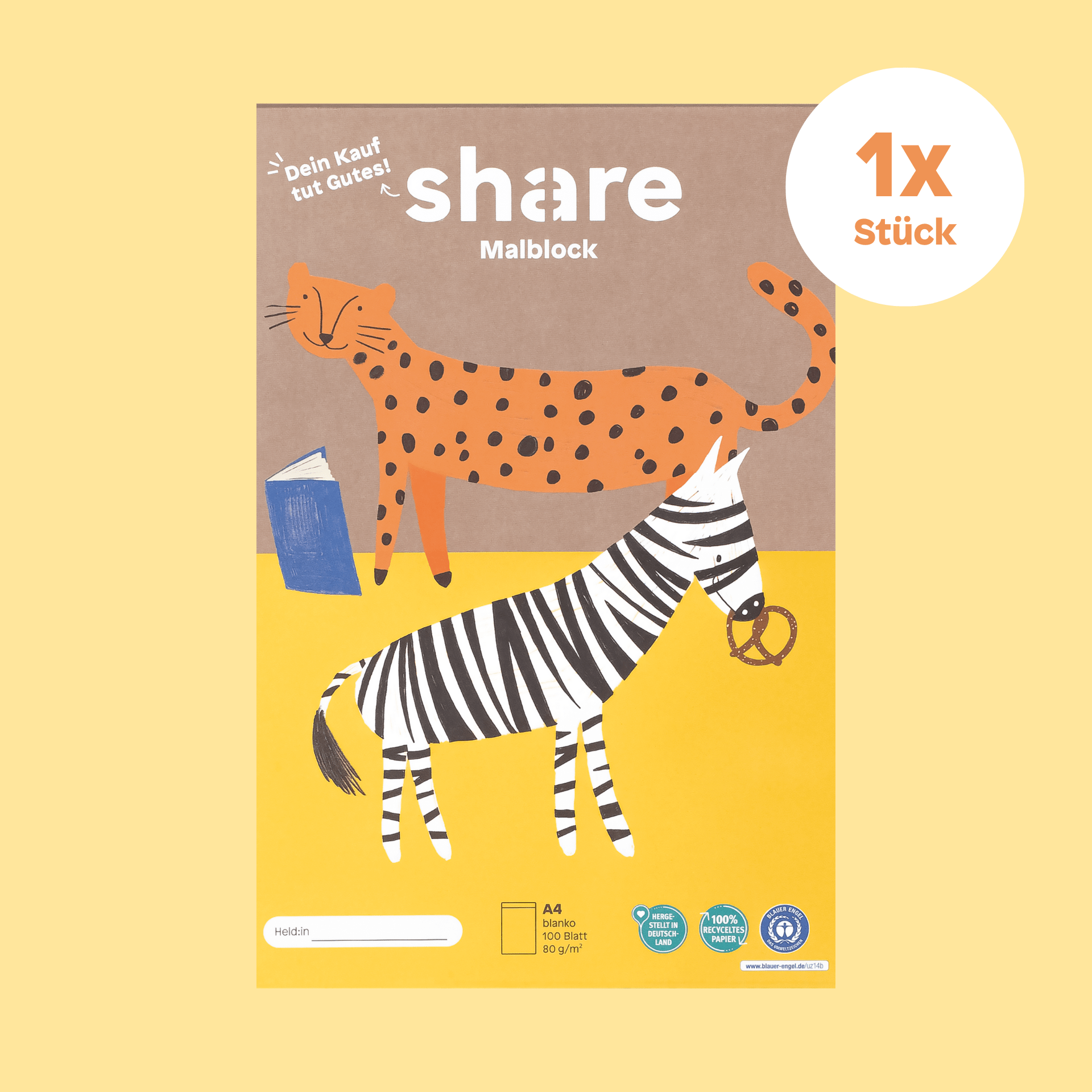 share Papiere / Kartone Malblock A4 (100 Blatt) 1x