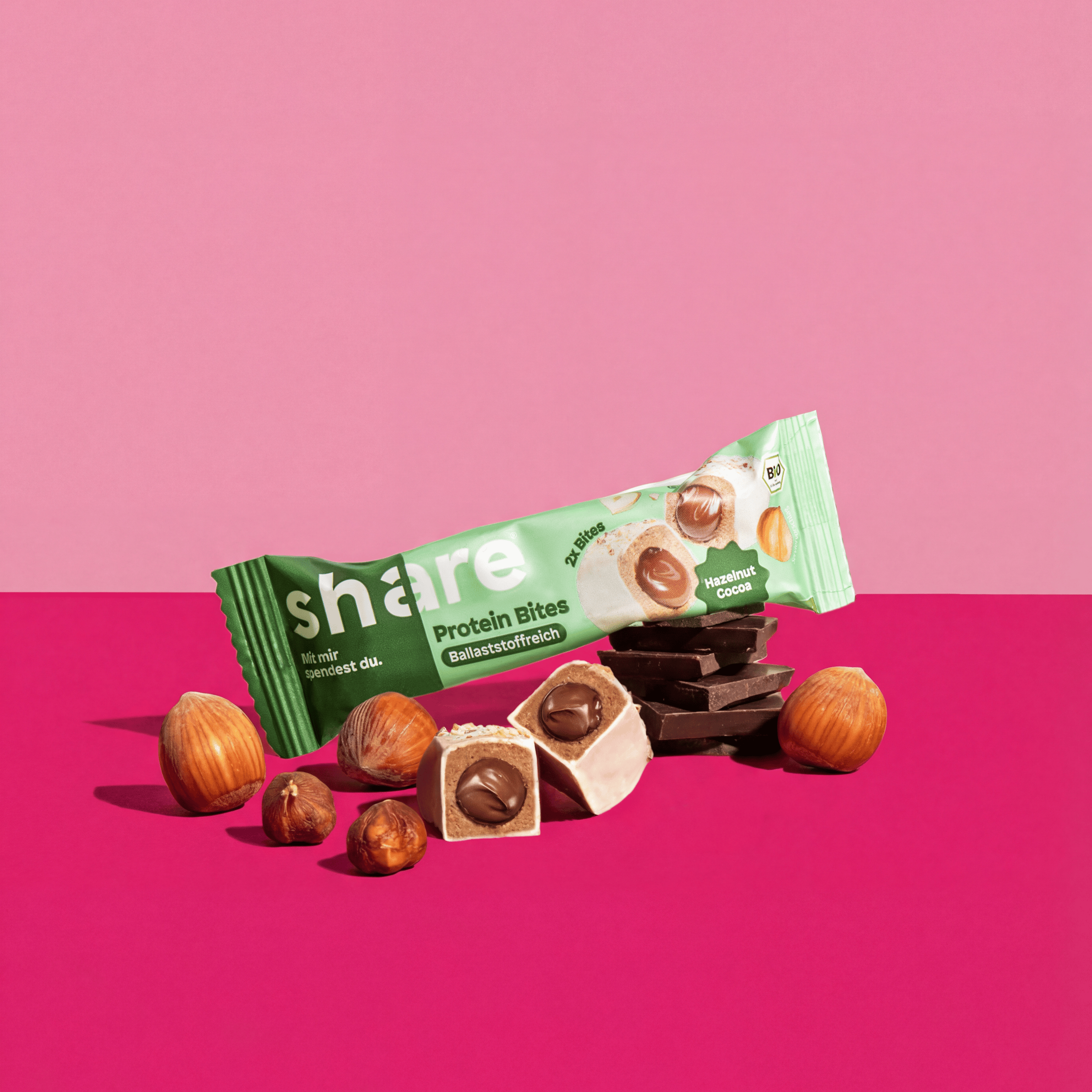 share Proteinriegel Bio Protein Bites Hazelnut Cocoa 15x40g