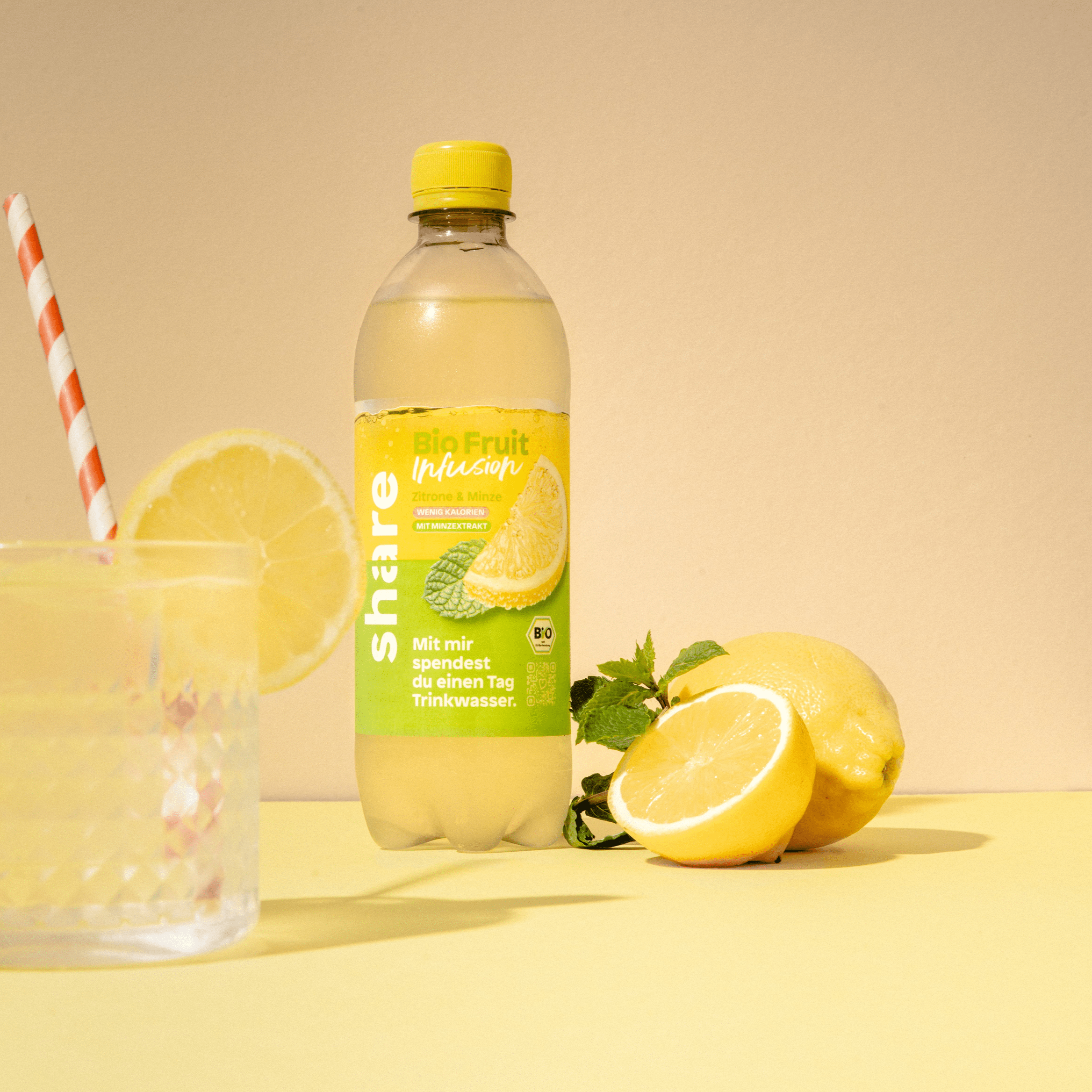 share Saftgetränke Bio Fruit Infusion Zitrone Minze 18x0,5L