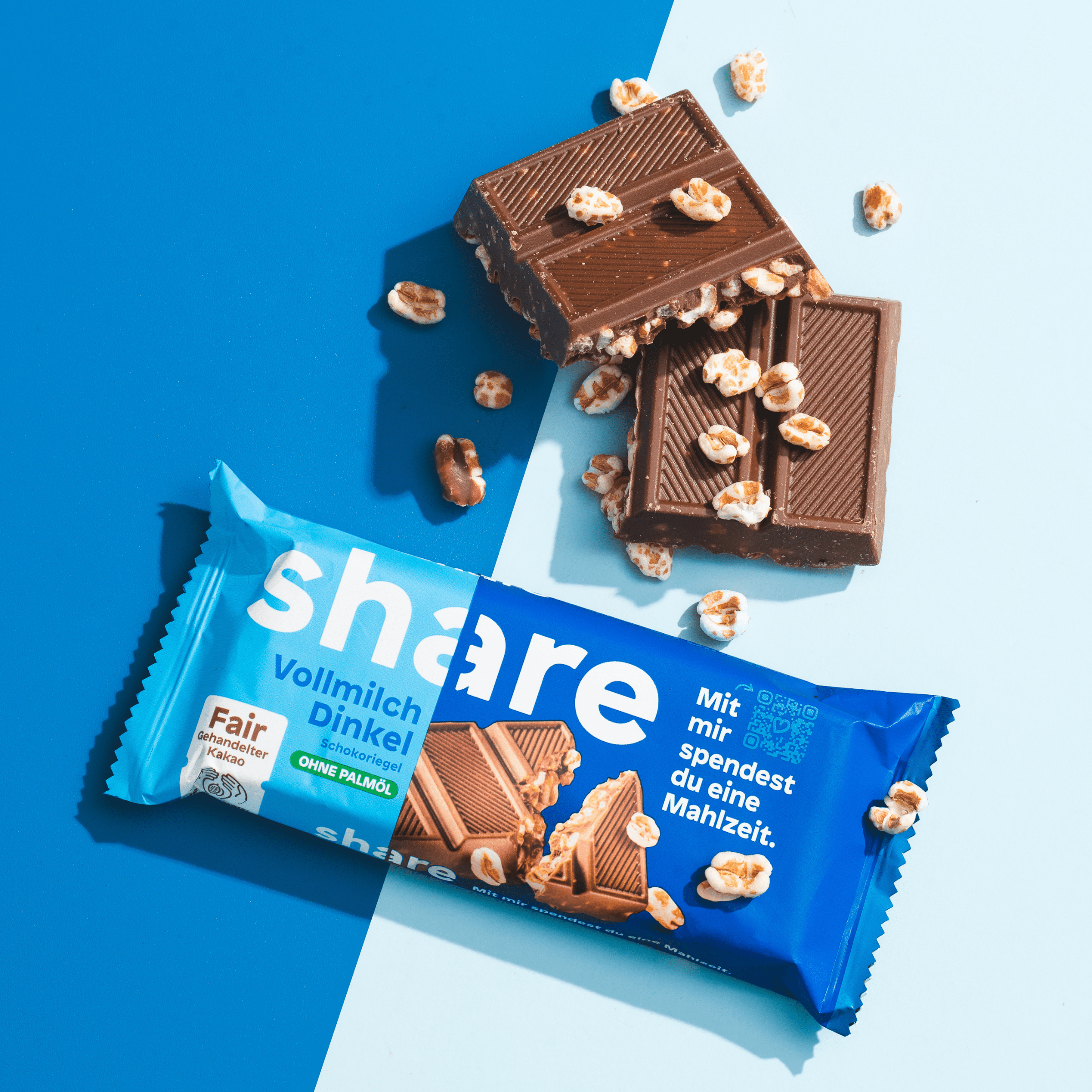 share Schokoladenriegel Dinkelpuff Schokoriegel Vollmilch