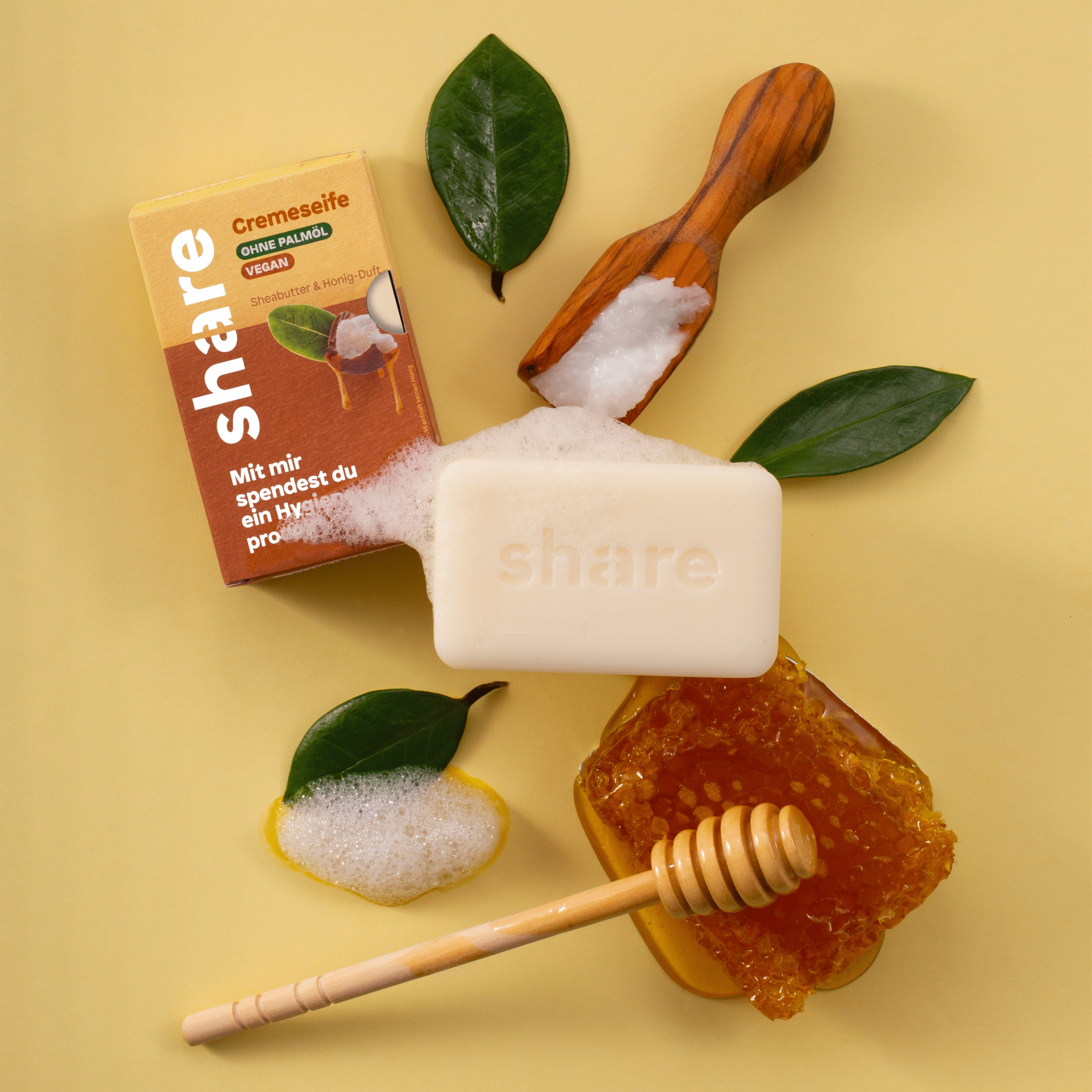 share Stückseife Stückseife Sheabutter & Honig Duft 12x100g