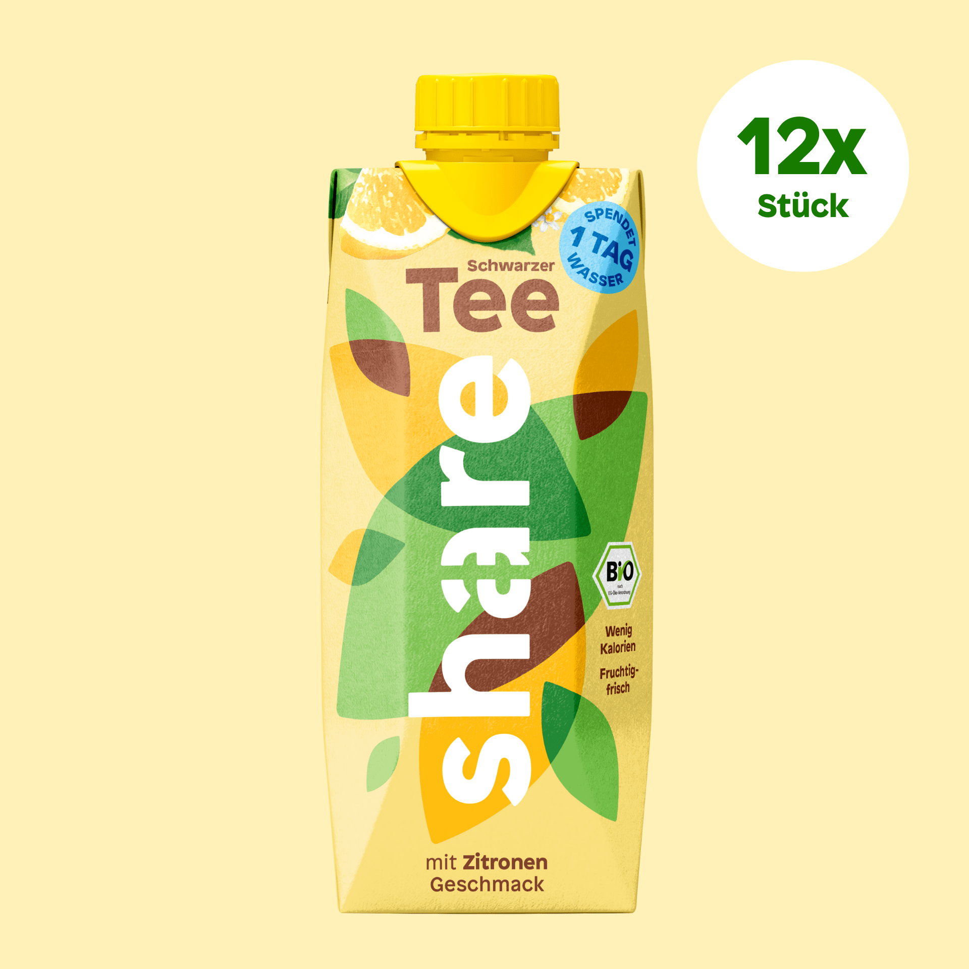share Teegetränk Bio Teegetränk Schwarztee Zitrone 12x0,5L
