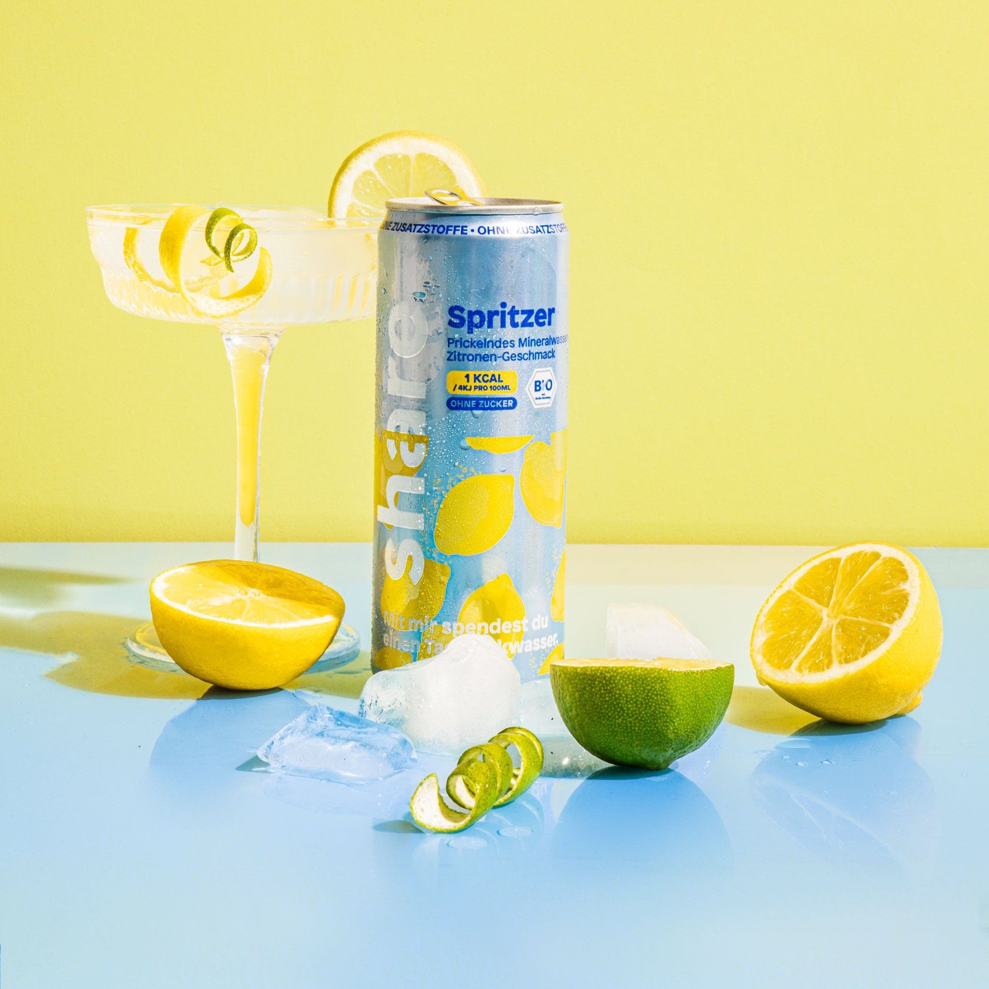 share Wasser mit Geschmack Bio Spritzer Zitrone 24x330m