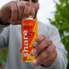 Organic Energy Orange & Peach in an aluminum can – disposable