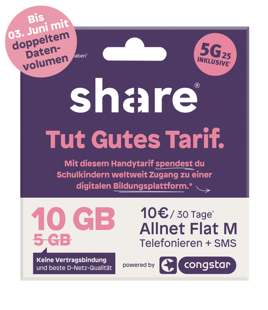 Tut Gutes Tarif 10 GB powered by congstar Starterpaket
