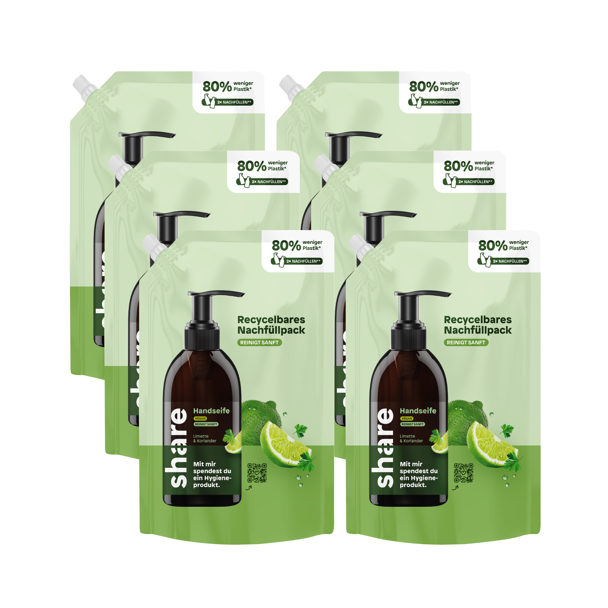 Liquid Soap Refill Bag Lime & Coriander 