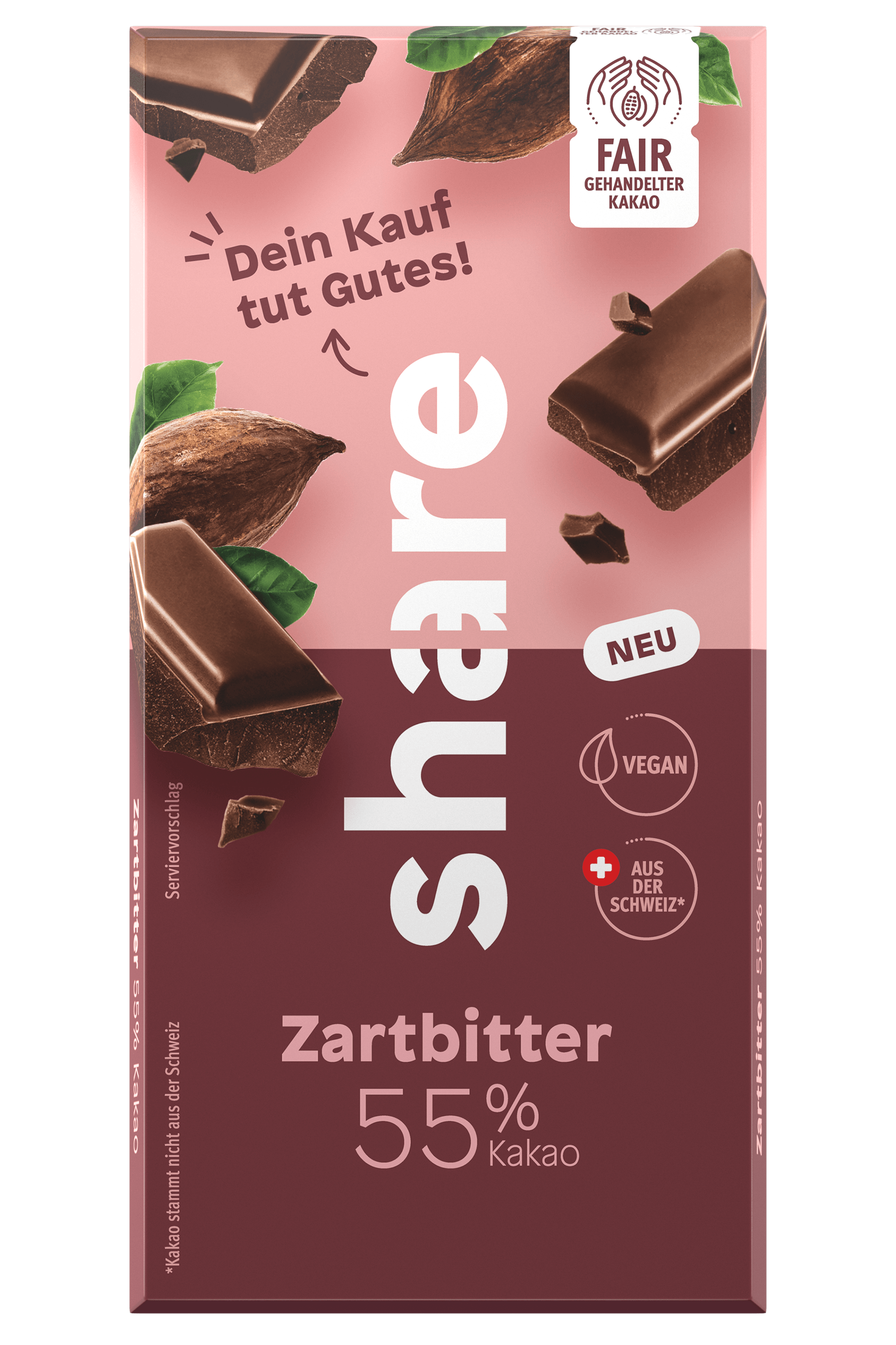 Schokoladentafel Zartbitter (55% Kakao)