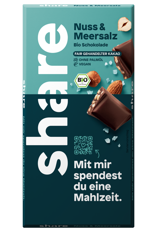 Bio Schokoladentafel Nuss & Meersalz