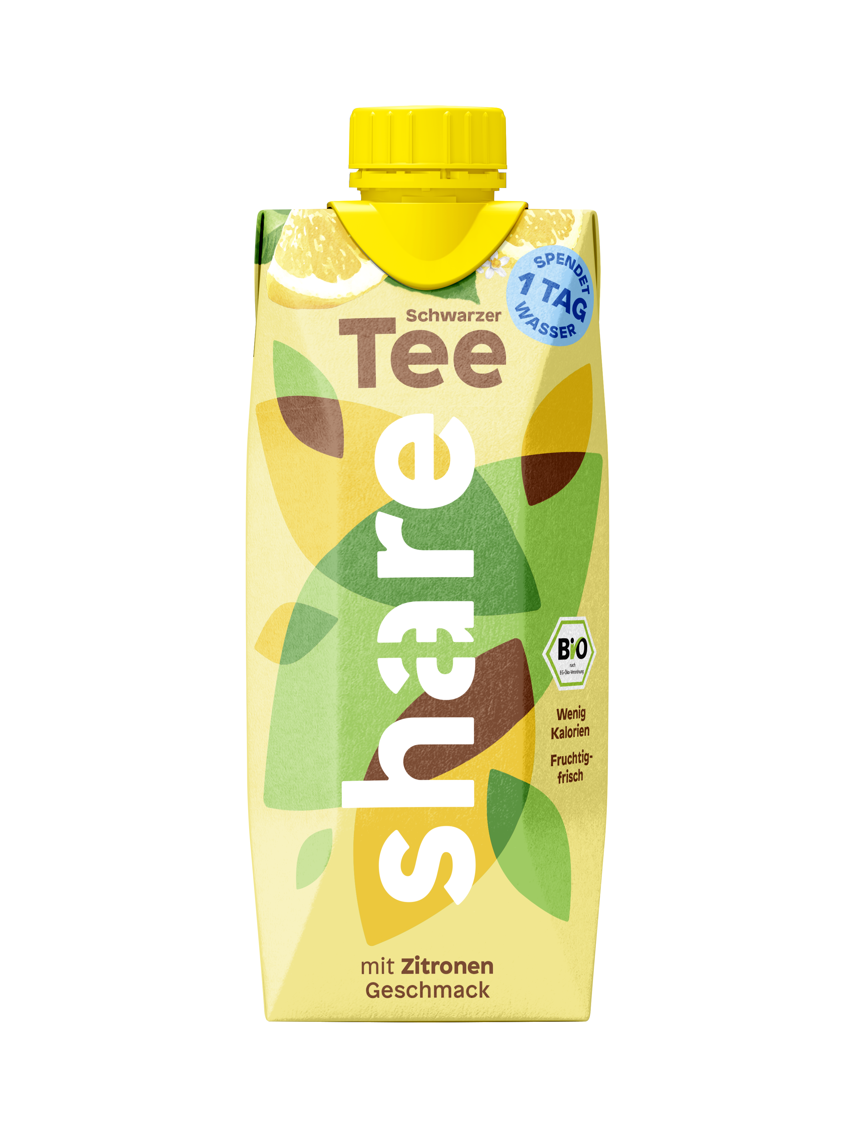 Organic Tea Drink Black Tea Lemon in Tetra non-deposit