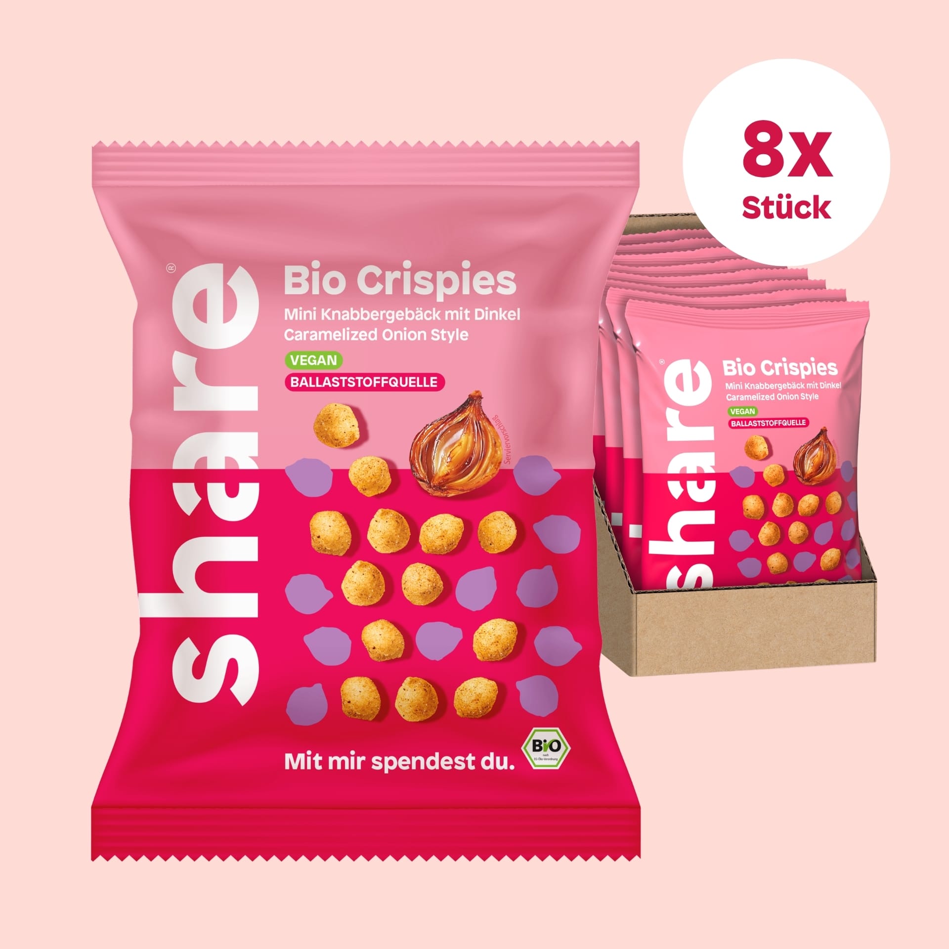 share Chips Bio Crispies Caramelized Onion Style 8x100g 8x100g