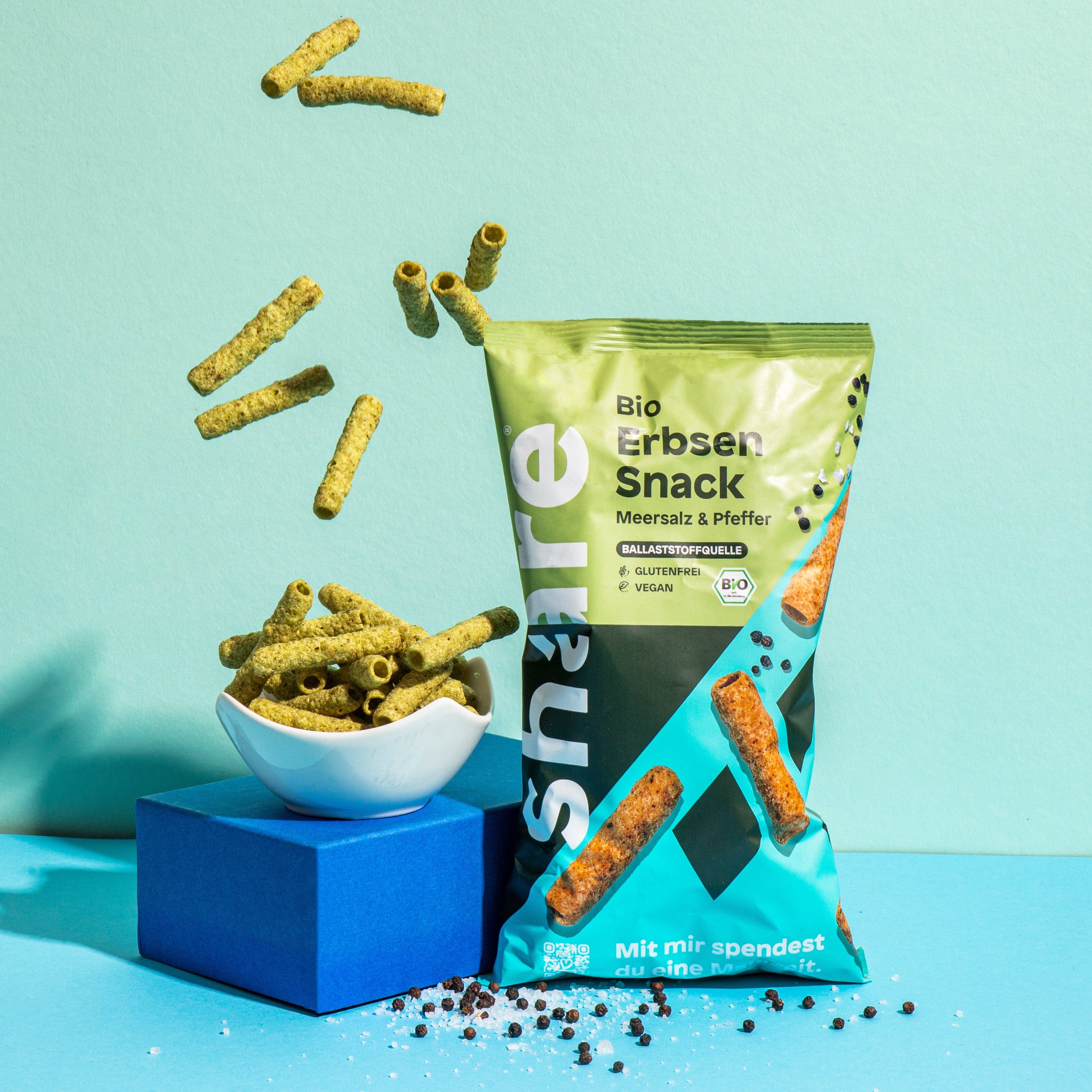 share Chips Bio Erbsen Snack Meersalz & Pfeffer 6x75g