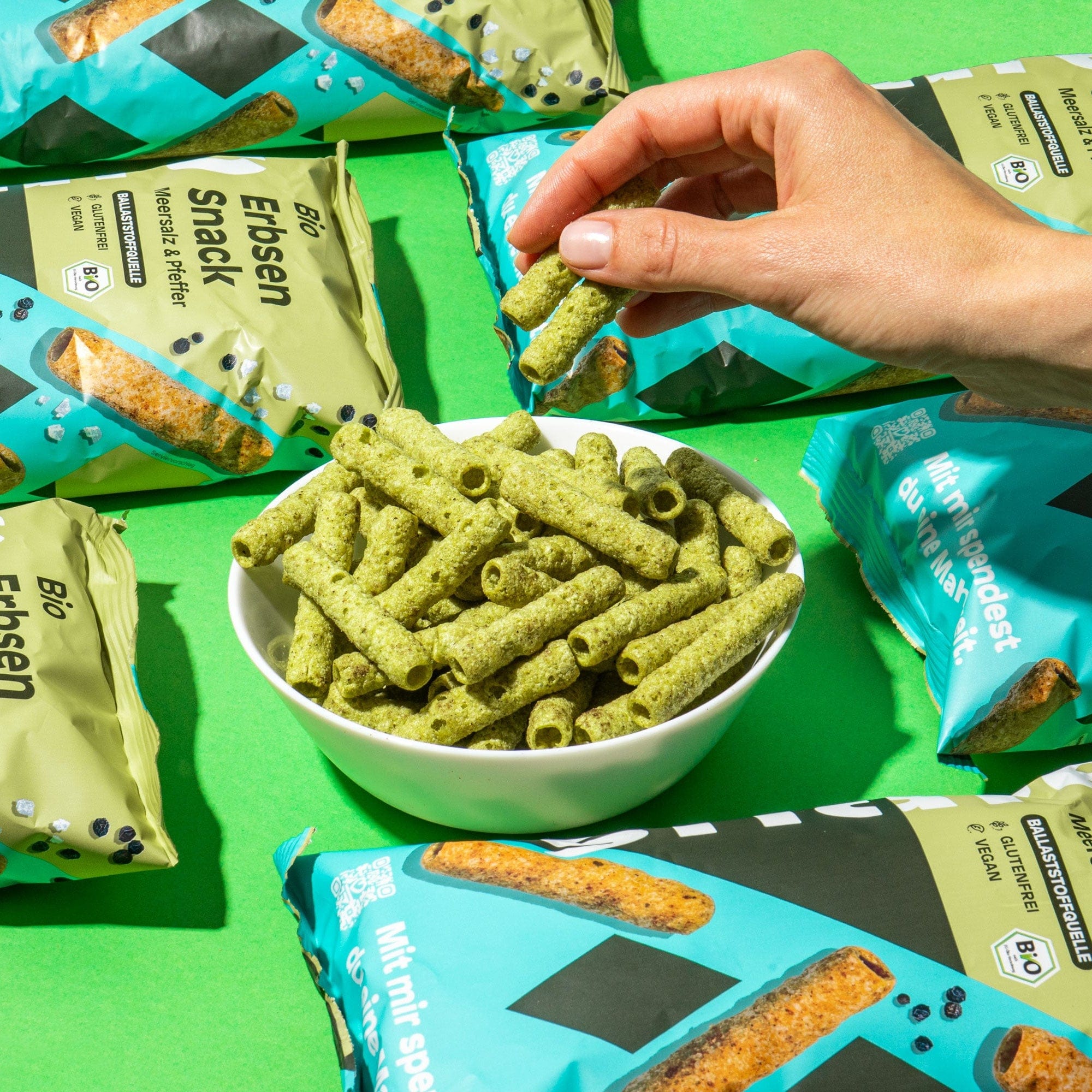 share Chips Bio Erbsen Snack Meersalz & Pfeffer 6x75g