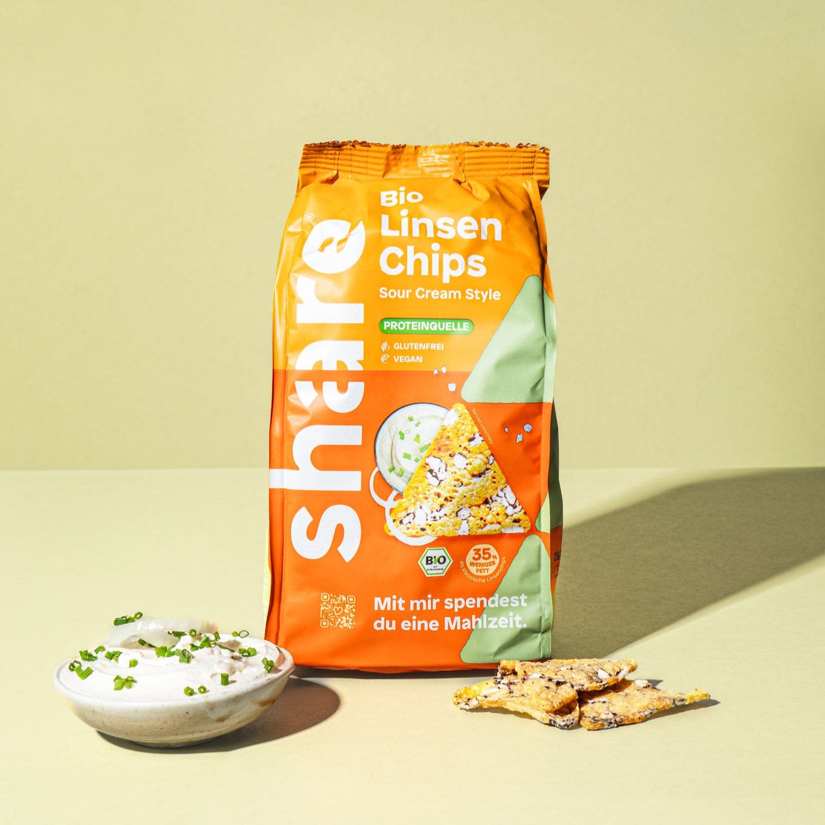 share Chips Bio Linsenchips Sour Cream Style 6x80g