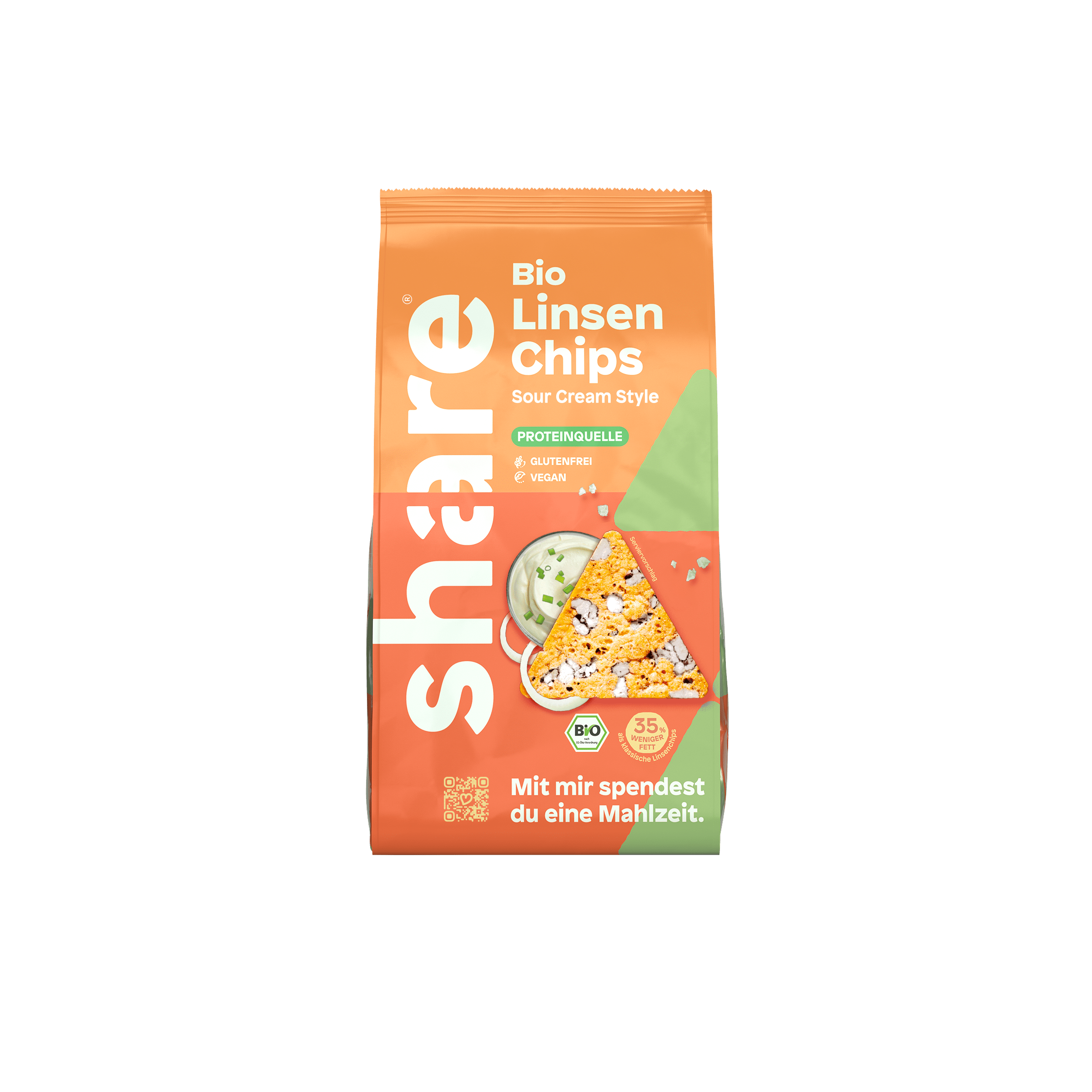 share Chips Bio Linsenchips Sour Cream Style 6x80g