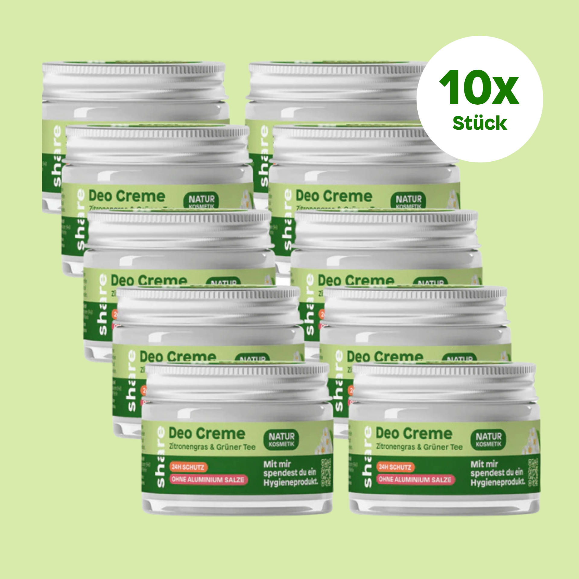 share Deocreme Deocreme Zitronengras & grüner Tee 50ml 10x50ml