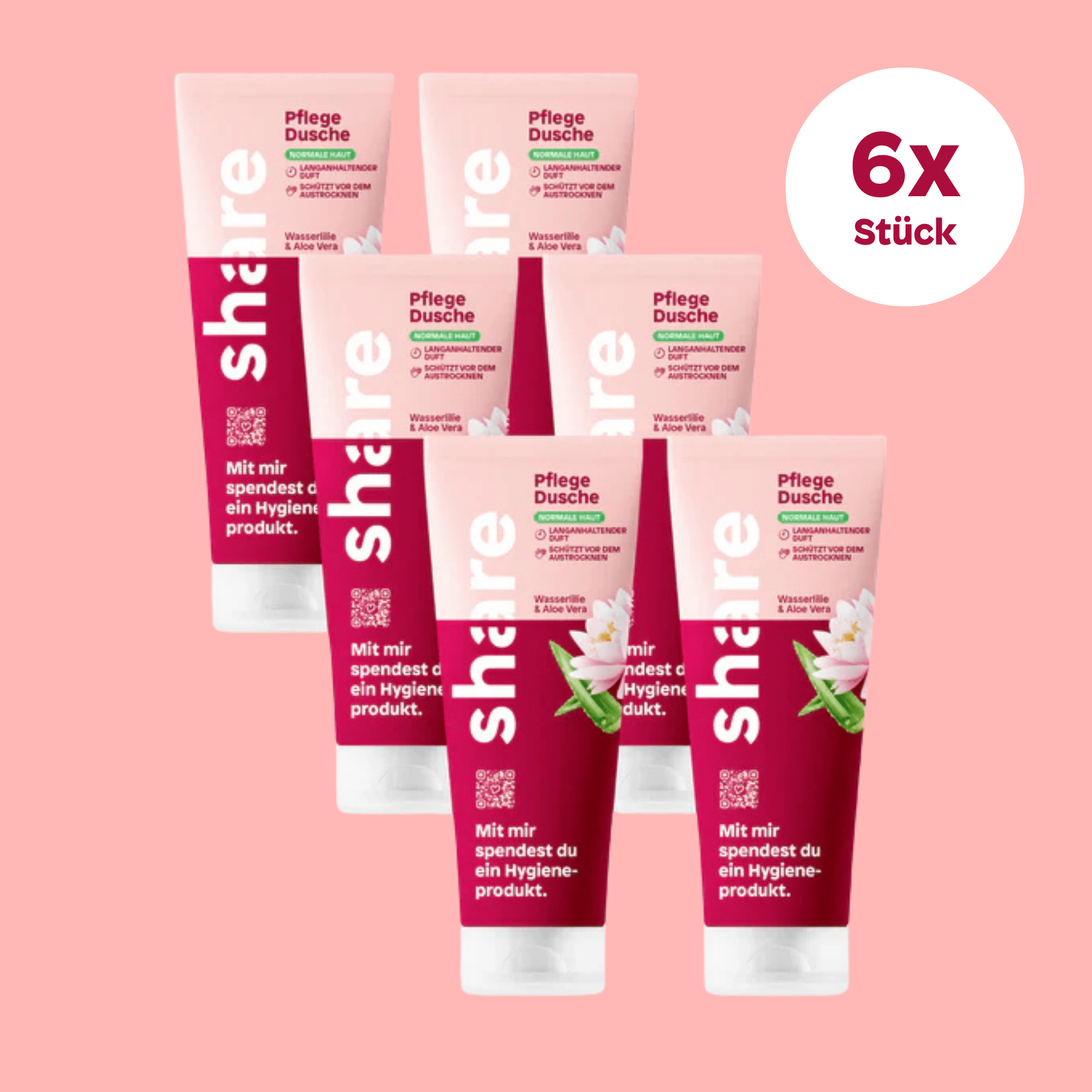share Duschgel Pflegedusche Wasserlilie & Aloe Vera 6x250ml