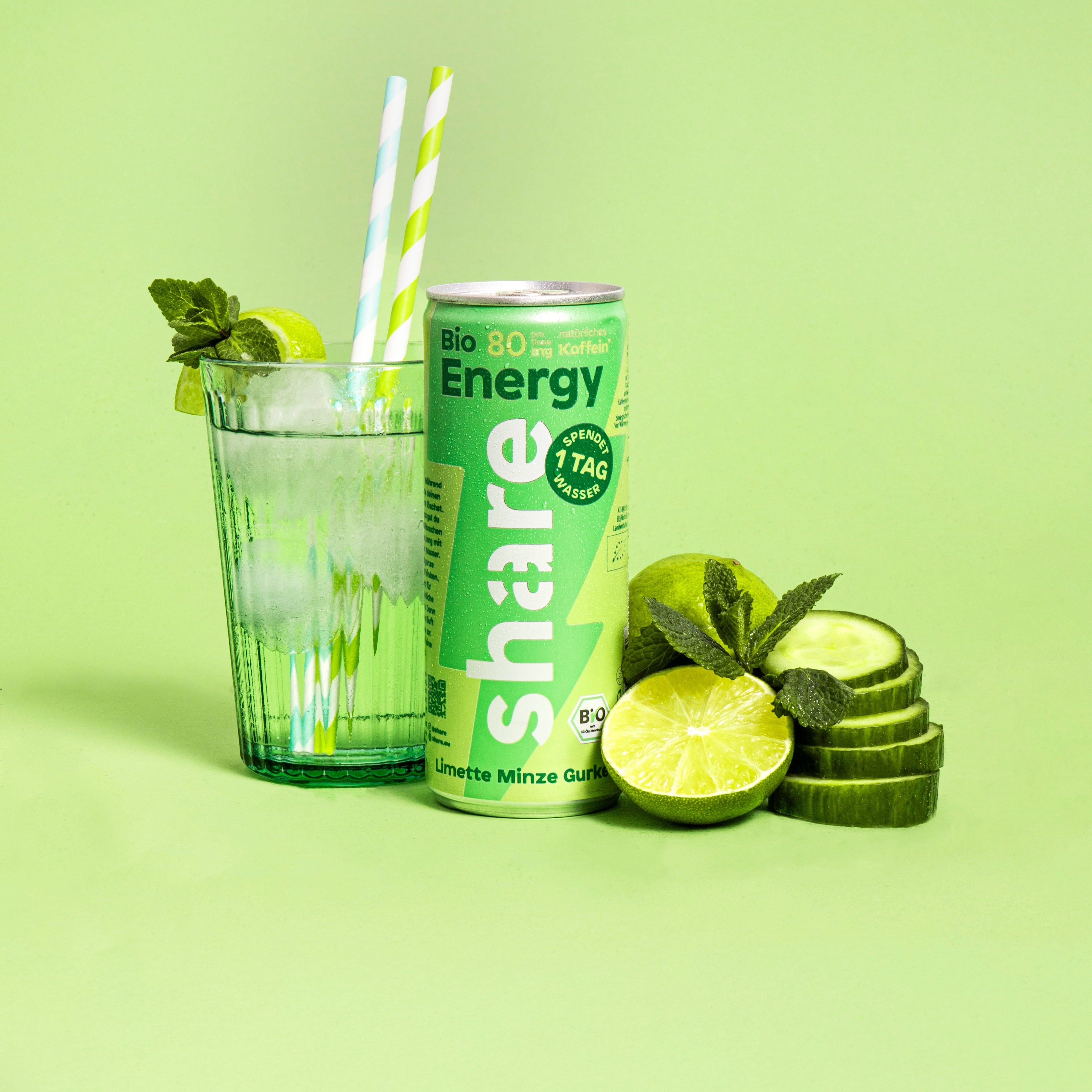 share Energydrinks Bio Energy Limette Minze & Gurke 24x250ml