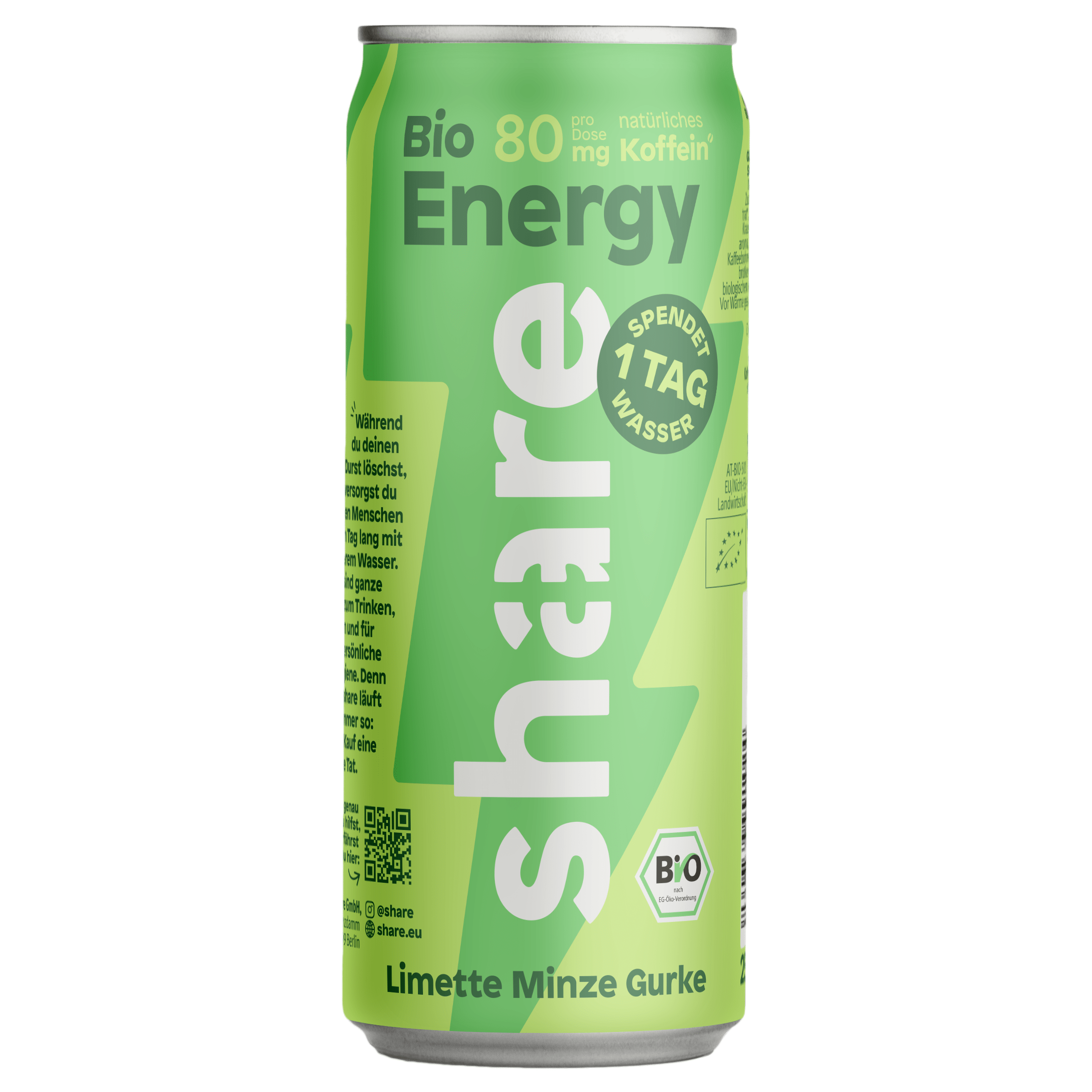 share Energydrinks Bio Energy Limette Minze & Gurke 24x250ml