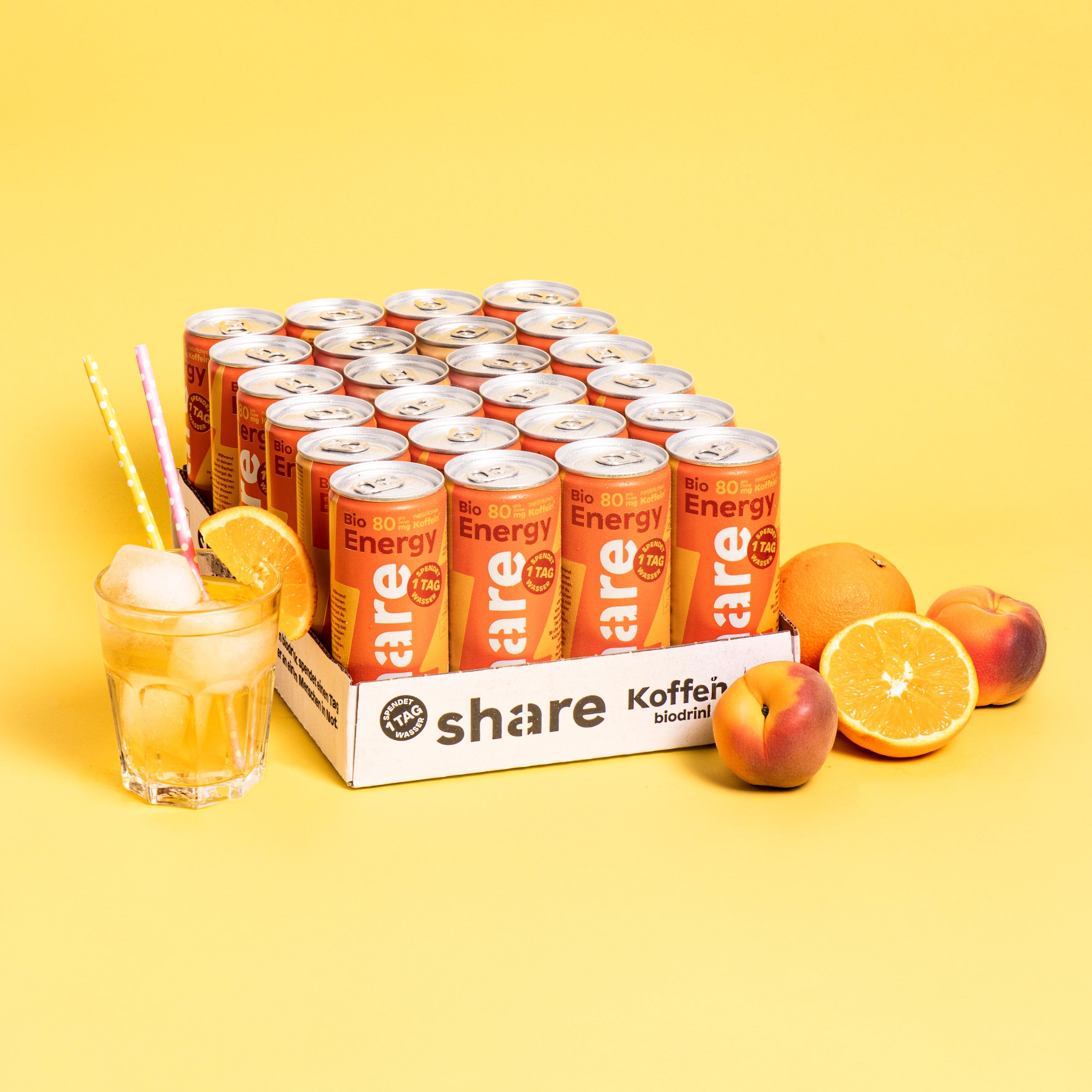 share Energydrinks Bio Energy Orange & Pfirsich 24x250ml