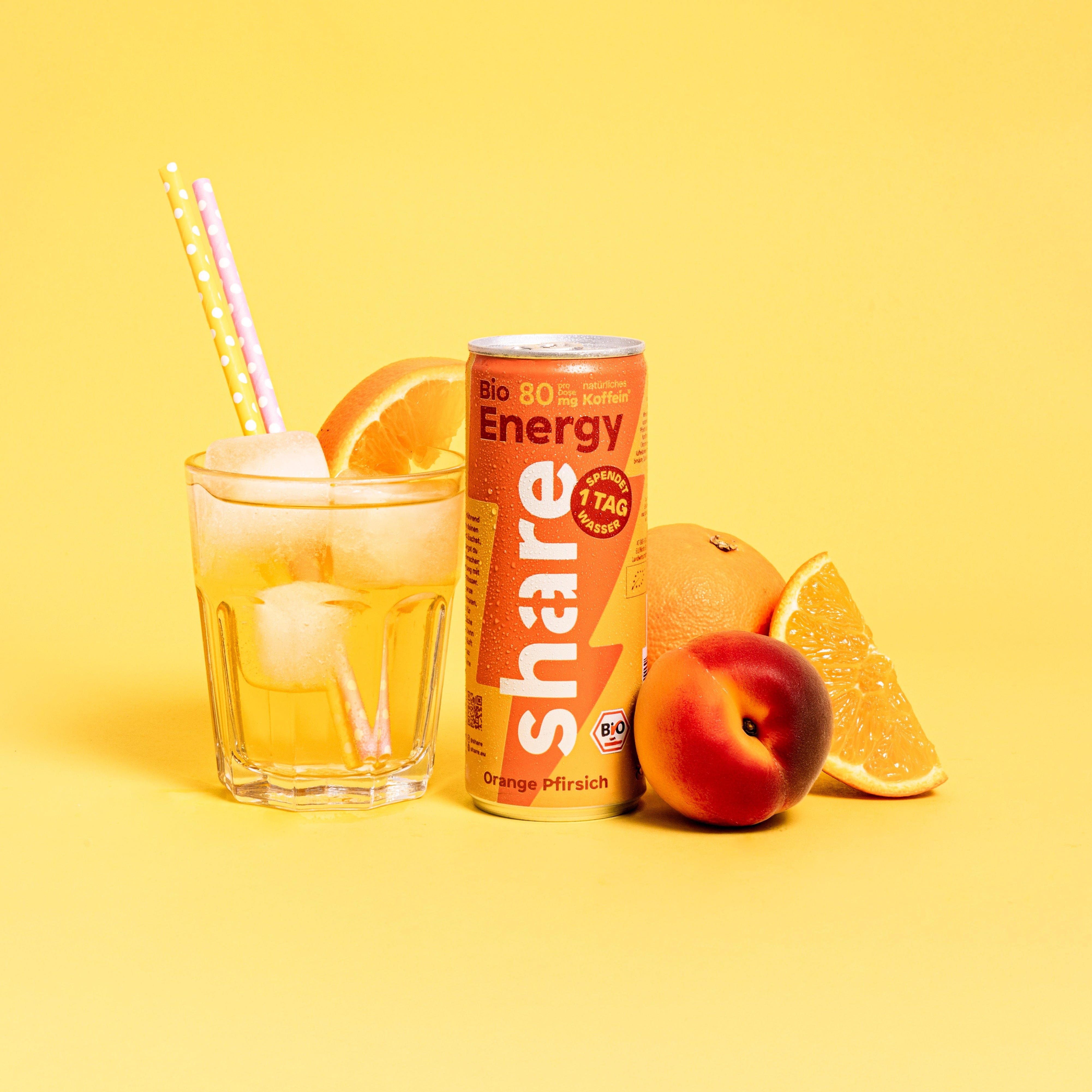 share Energydrinks Bio Energy Orange & Pfirsich 24x250ml