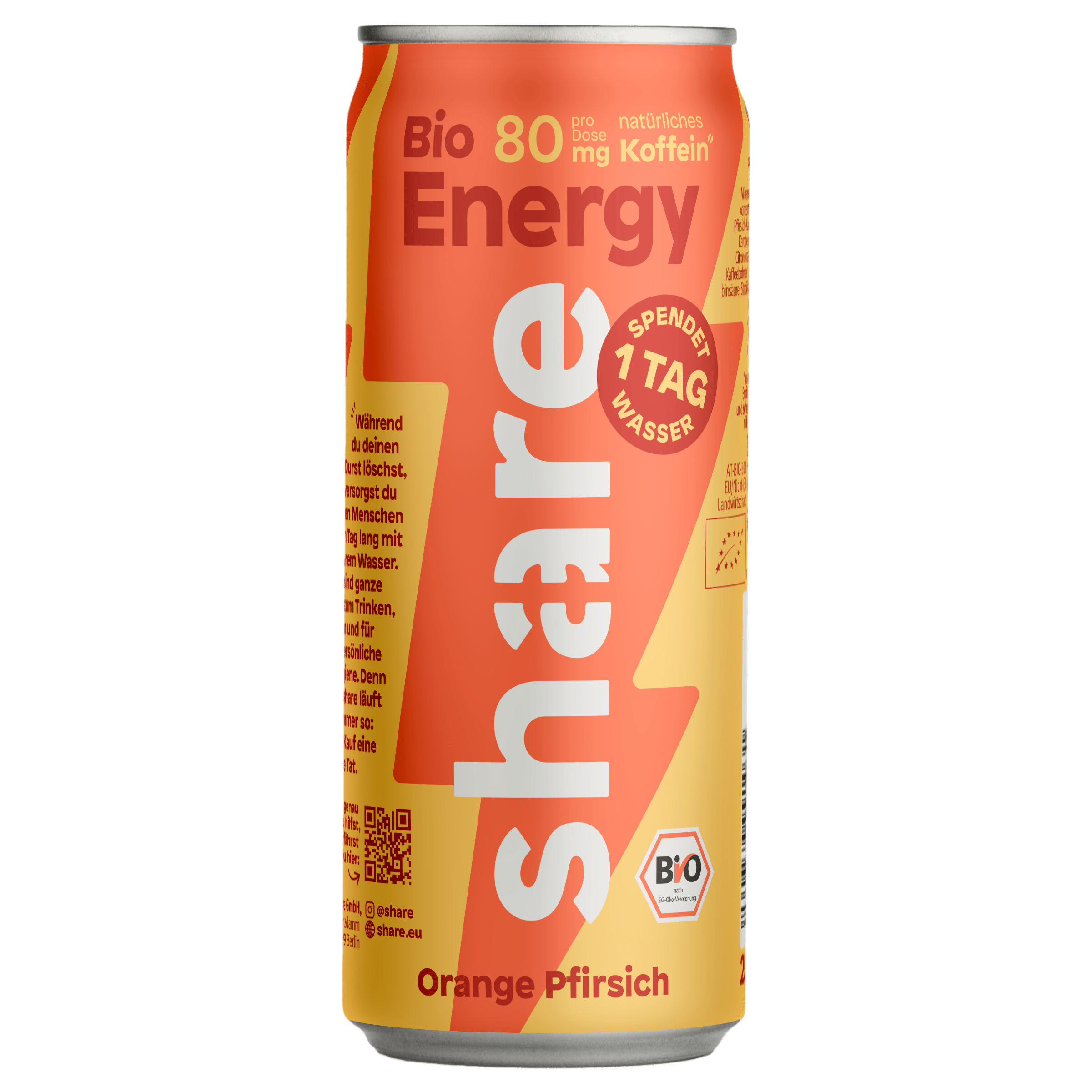 share Energydrinks Bio Energy Orange & Pfirsich 24x250ml