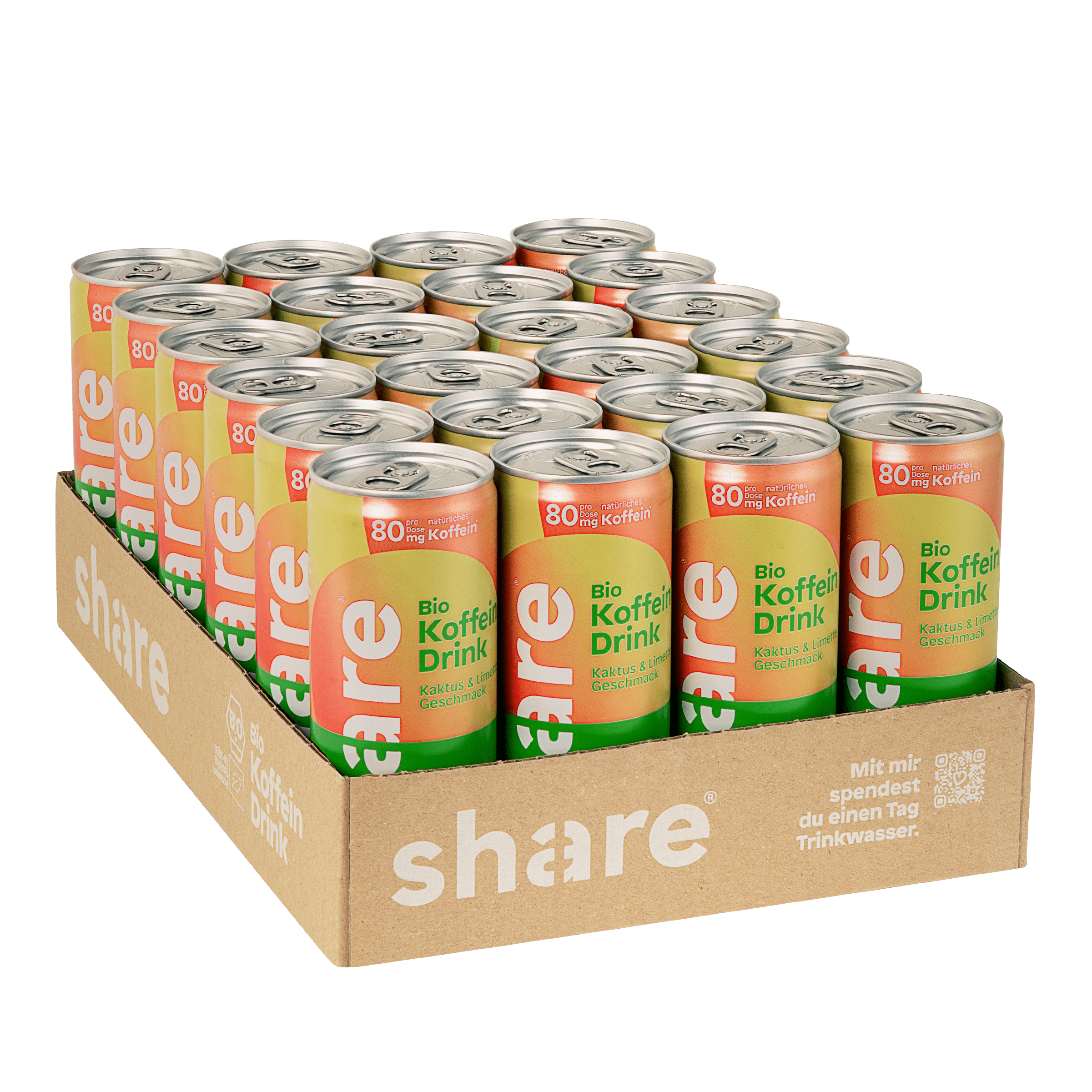 Organic Caffeine Drink Cactus & Lime in Aluminium Can EW 