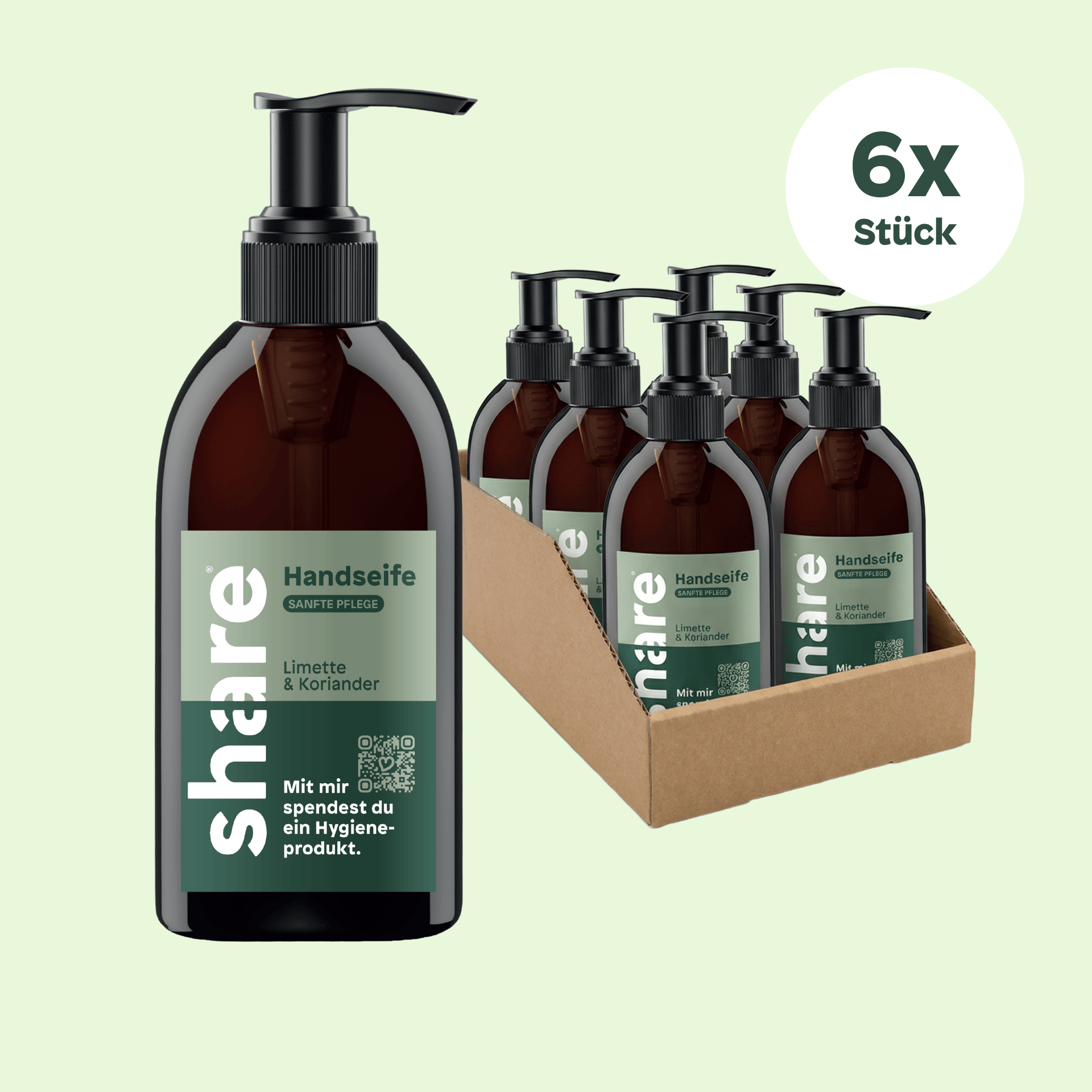 Flssigseife Limette & Koriander 6x250ml | share GmbH Flssigseife Limette & Koriander 6x250ml | share GmbH
