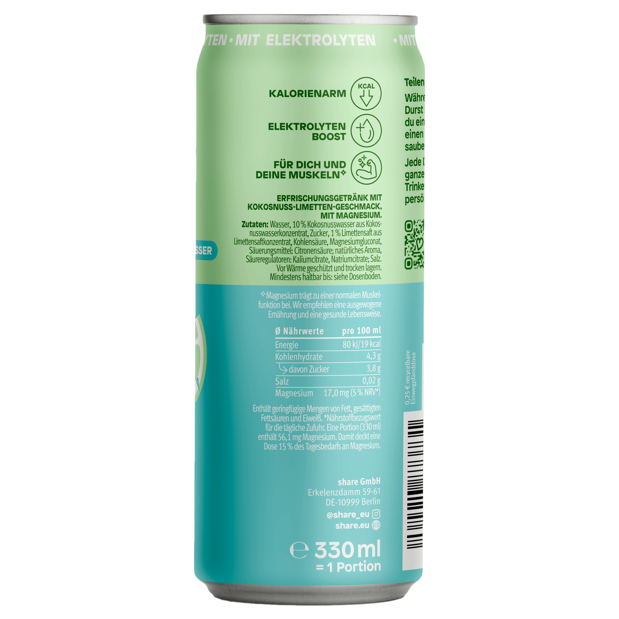 share Getränke / alkoholfreie Getränke Cocolyte Limette  in Alu Dose EW 12x330ml