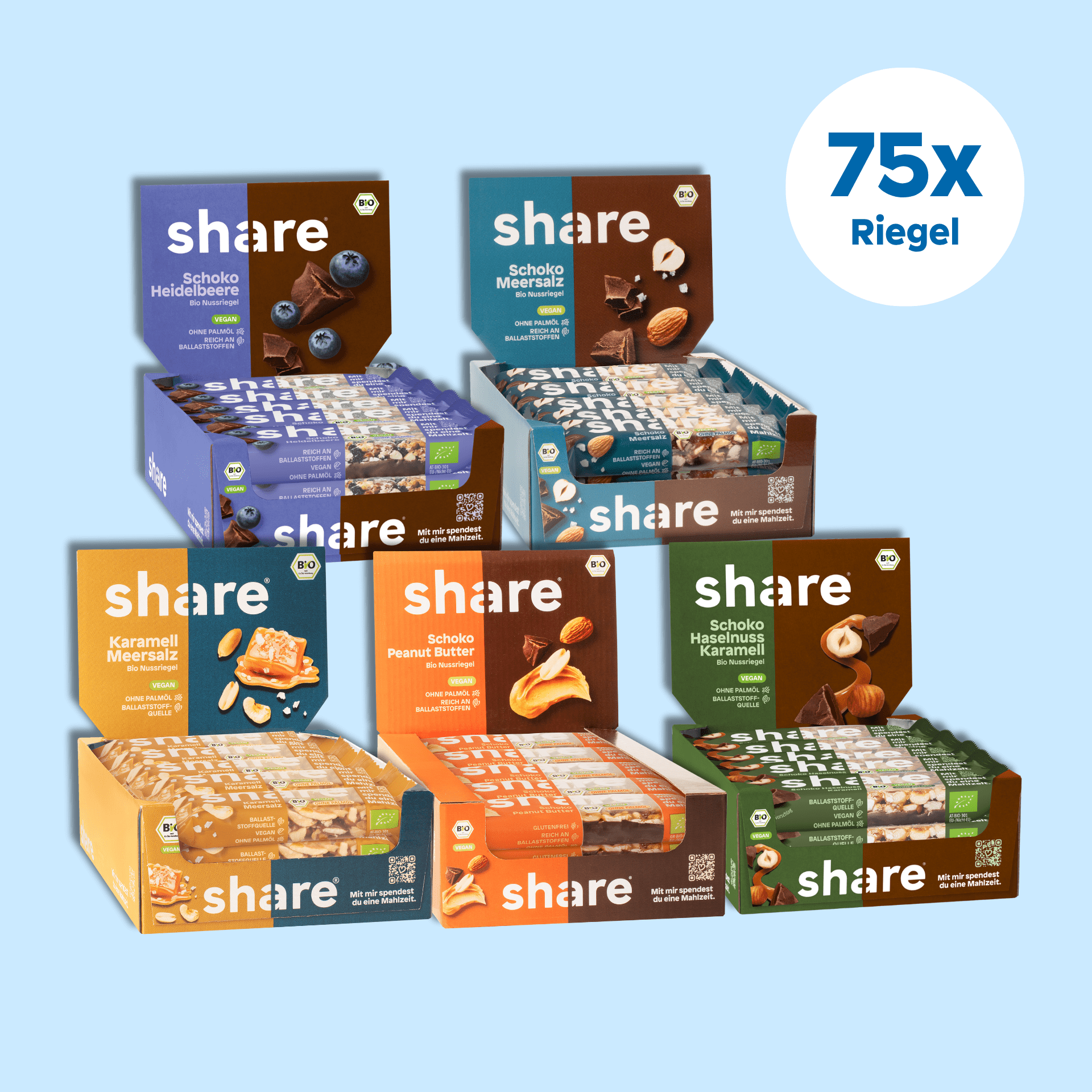share GmbH Vegane Bio Nussriegel Sparpaket