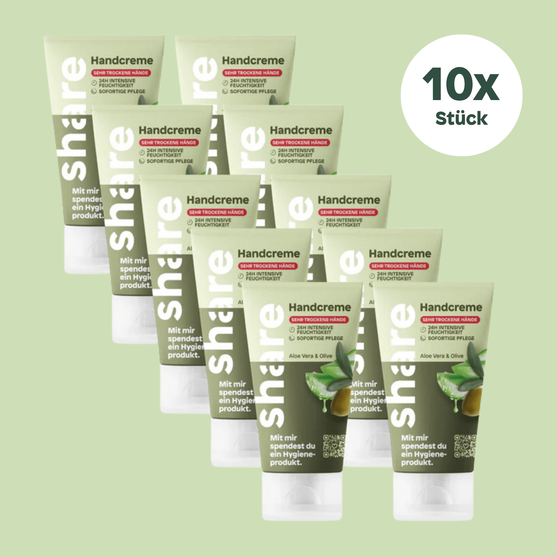 share Handcreme Handcreme Aloe Vera & Olive 10x75ml